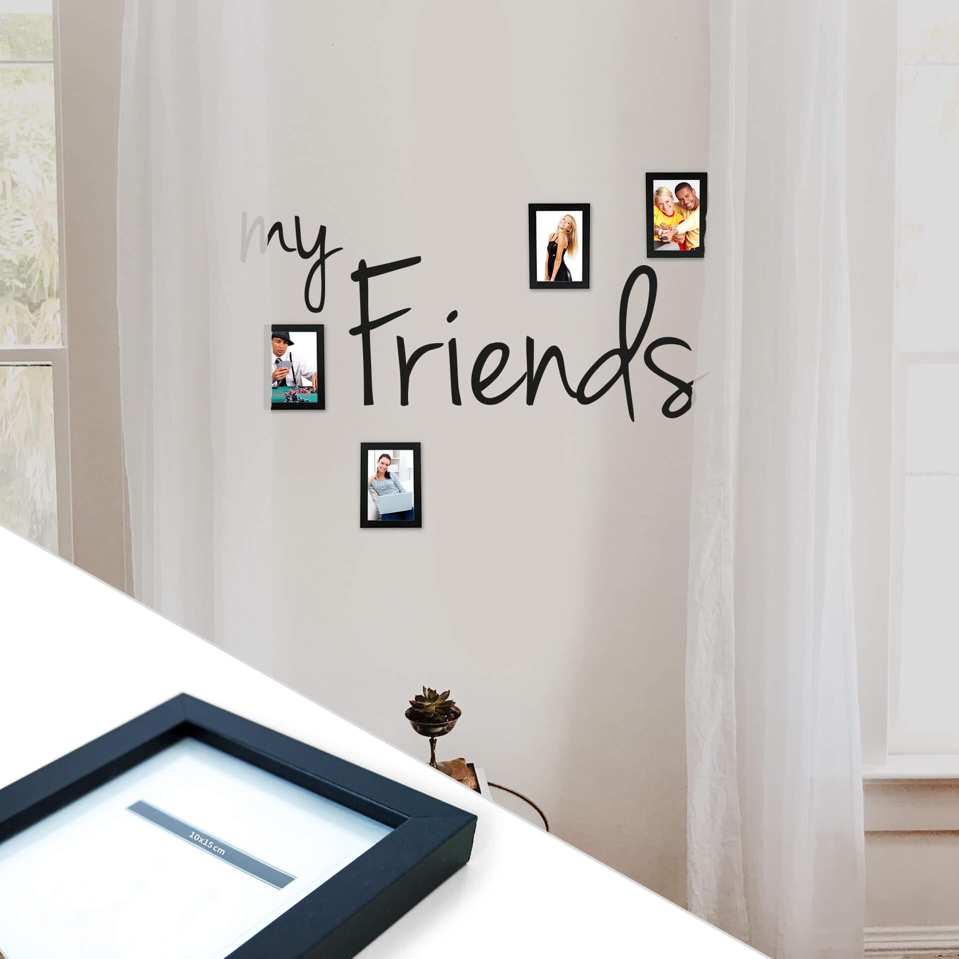 Wallsticker My Friends inkl. 4 fotorammer
