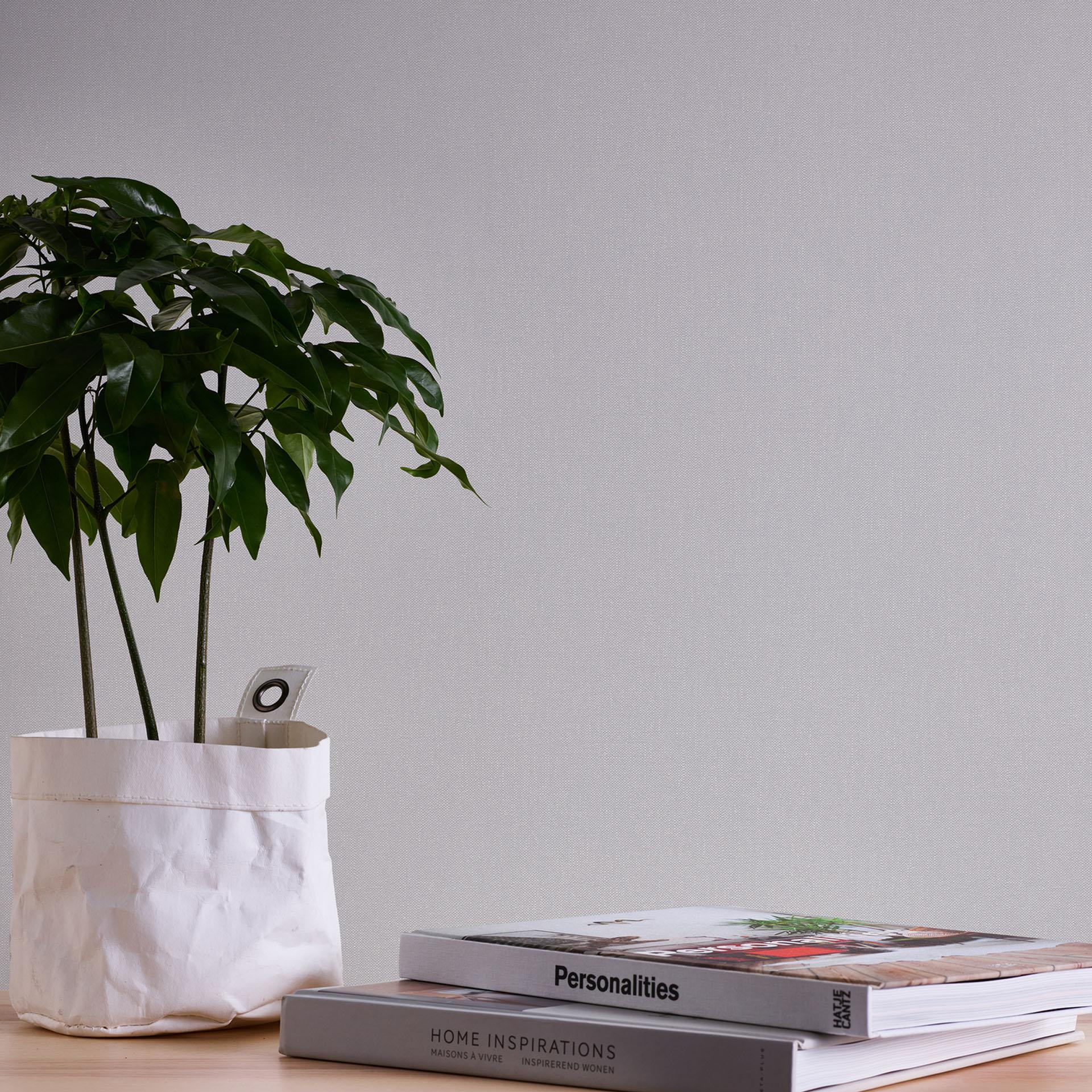 Non-woven tapet grå slät monokrom tapet modern enhet tapet tyg look A.S. Création