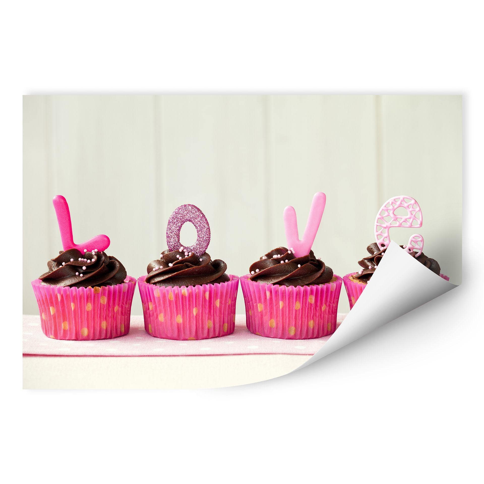 Zelfklevende Poster - Lovely Cupcakes