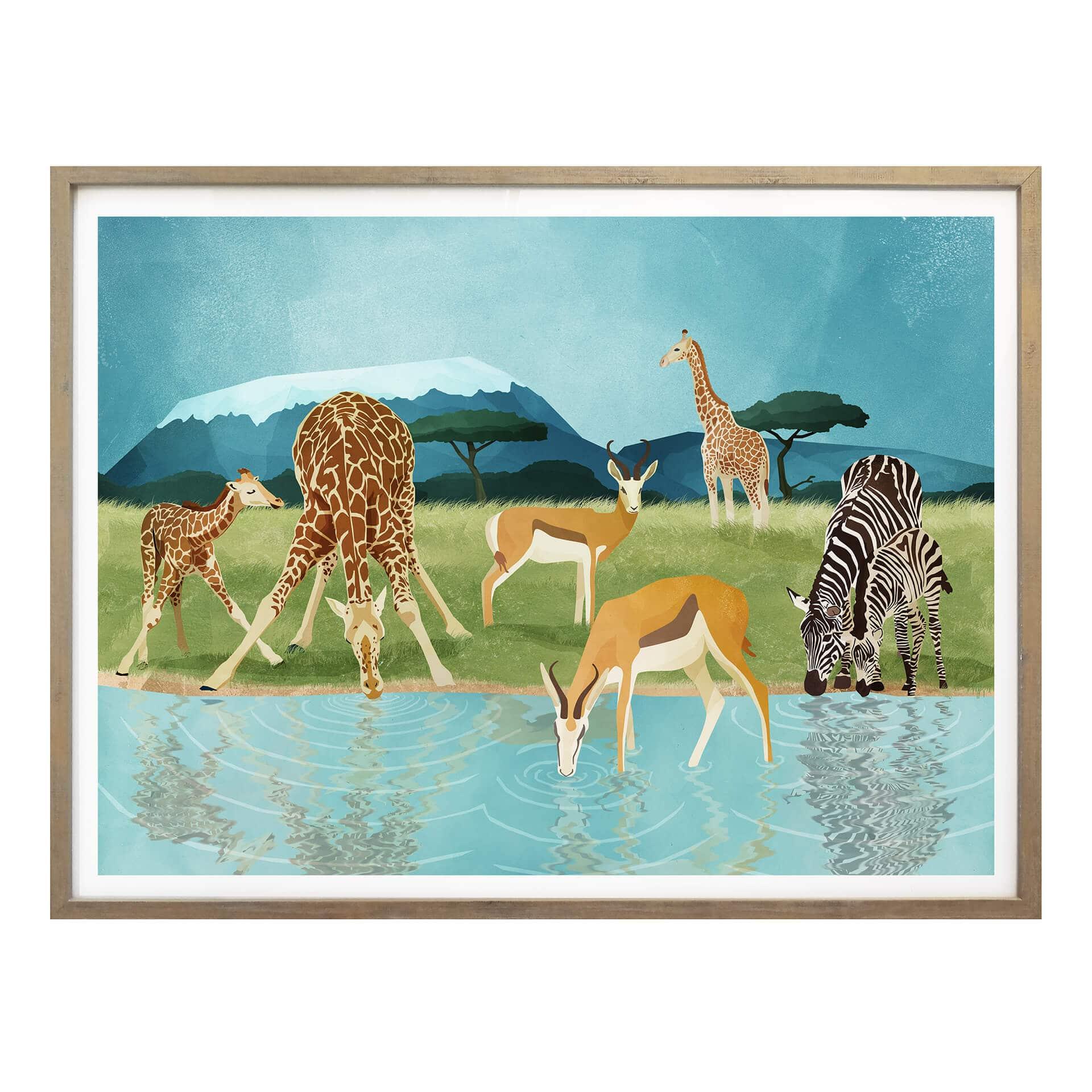 Póster Goed Blauw - Animales en la charca