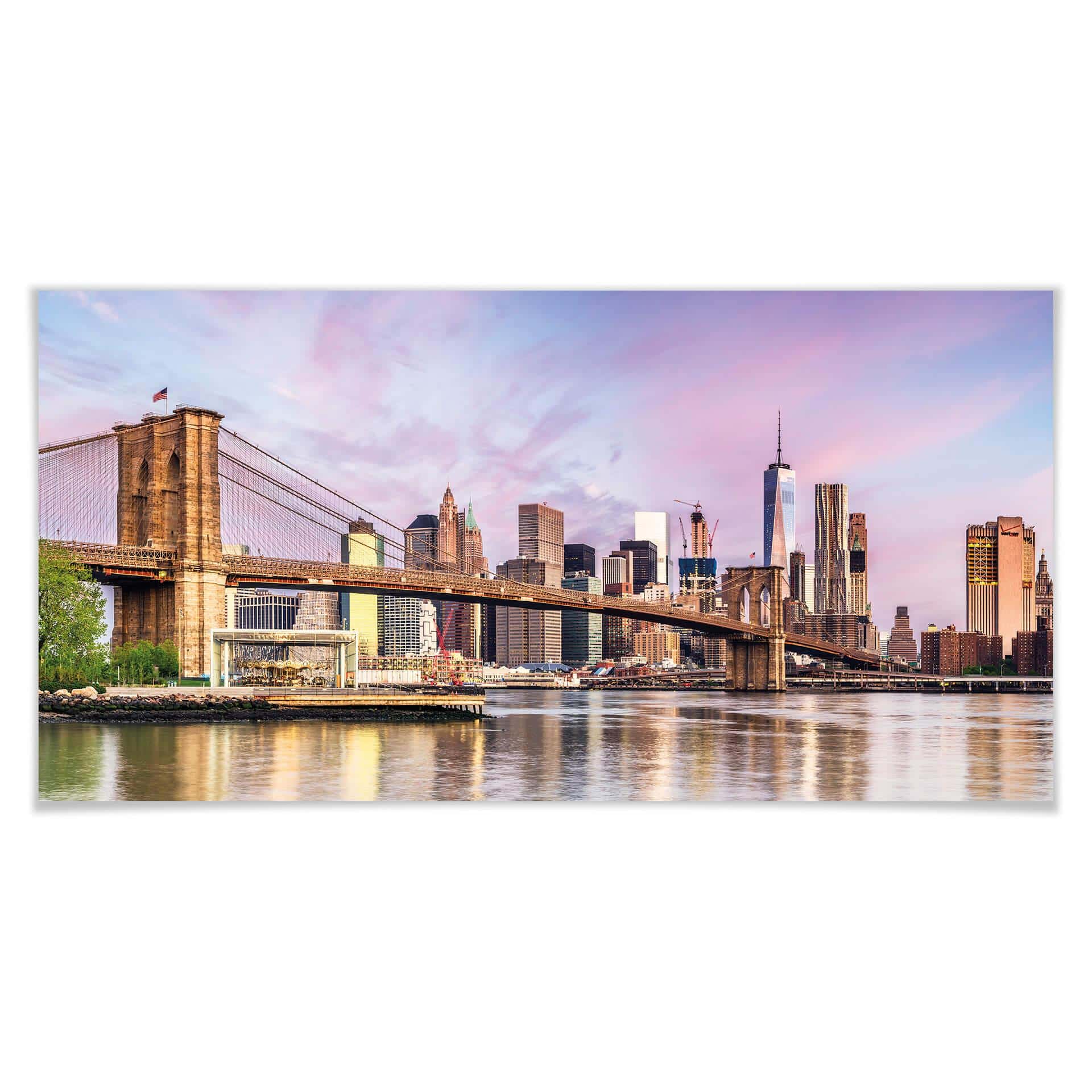 Plakat - Manhattan skyline og Brooklyn bridge