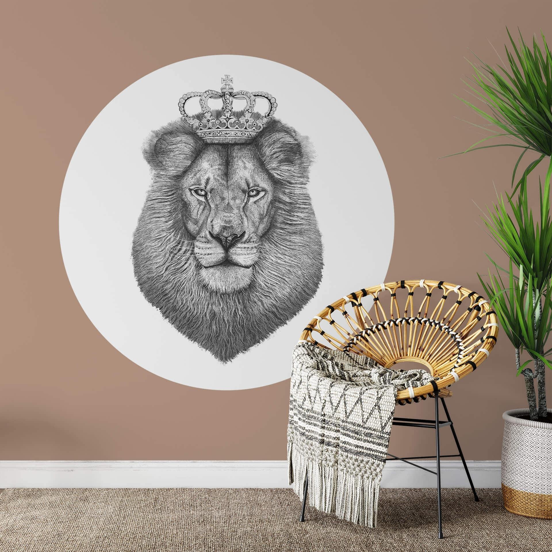 Sticker mural Korenkova - Le roi lion - Rond