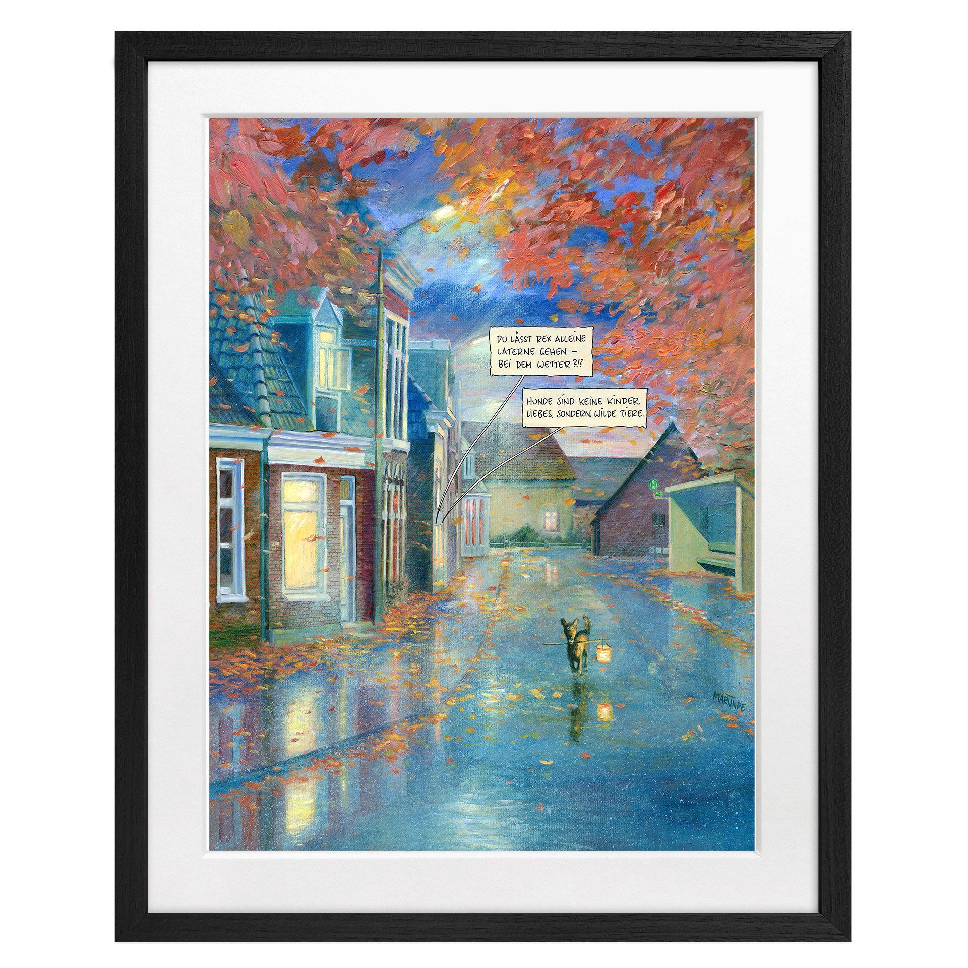 Kunstplakat med passepartout Marunde - Lille lykke (2019)