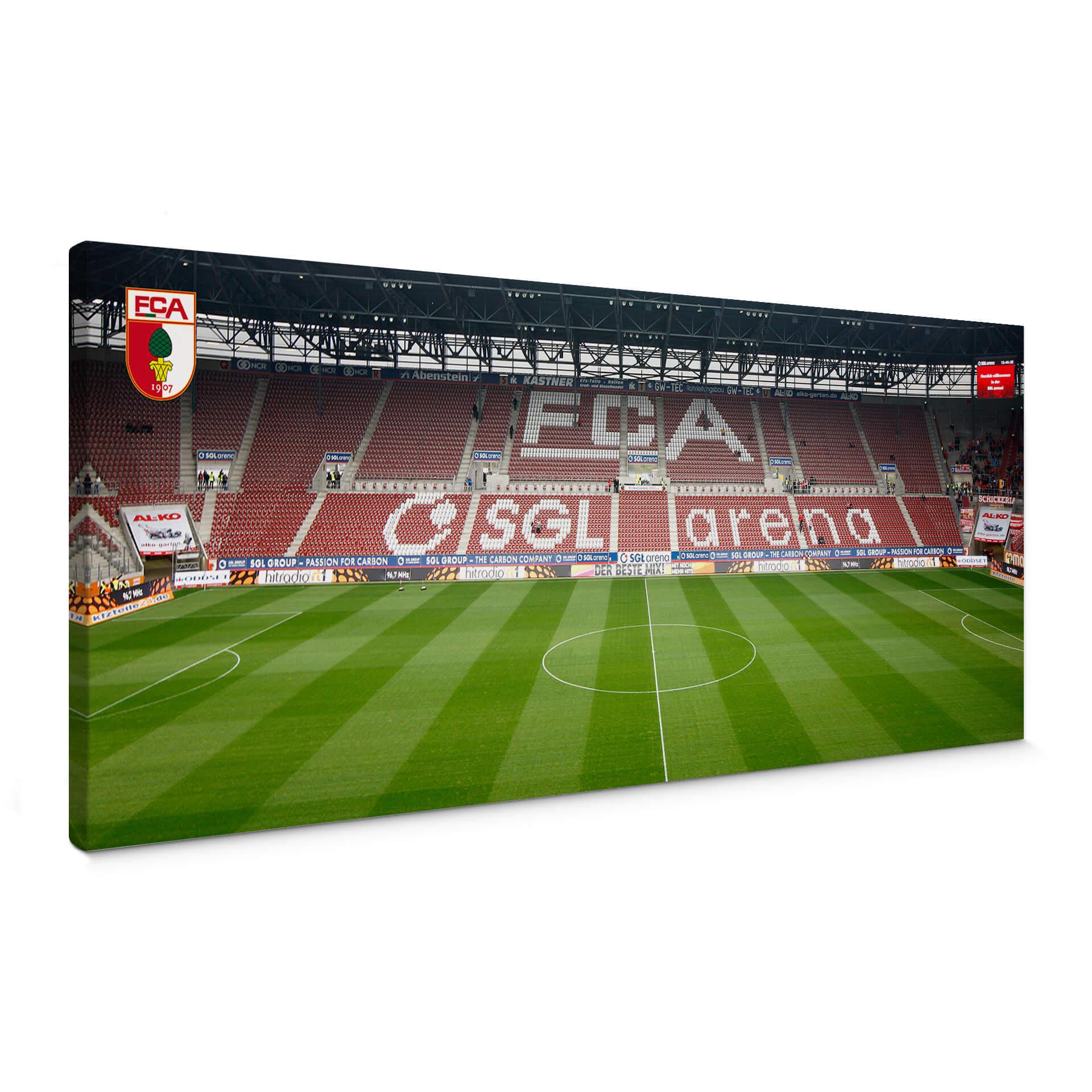 Foto en lienzo Panorámica de la tribuna del estadio del FC Augsburgo