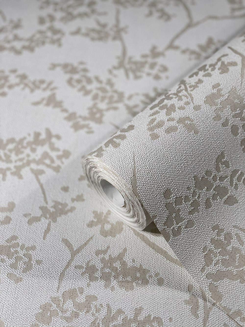 SCHÖNER-WOHNEN non-woven tapet, tekstureret tapet hvid, beige