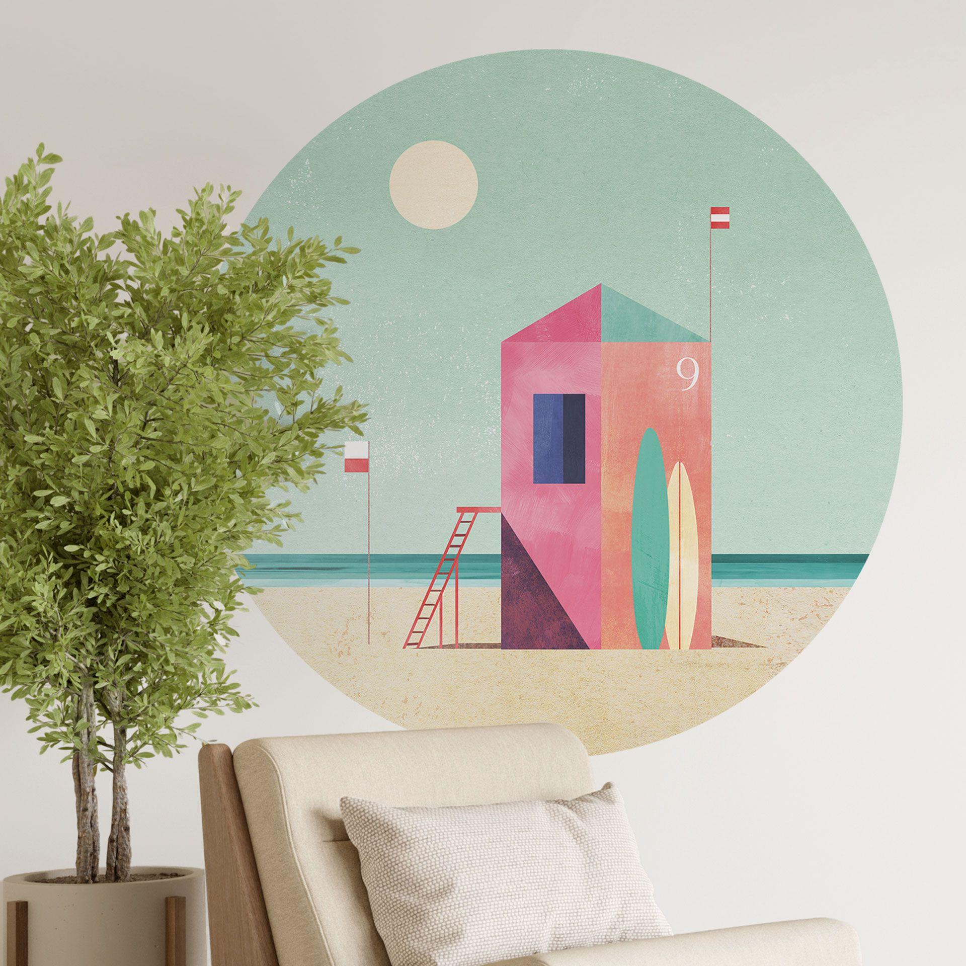 Vinilo decorativo casa de la vida en la playa - Rivers - Redondo