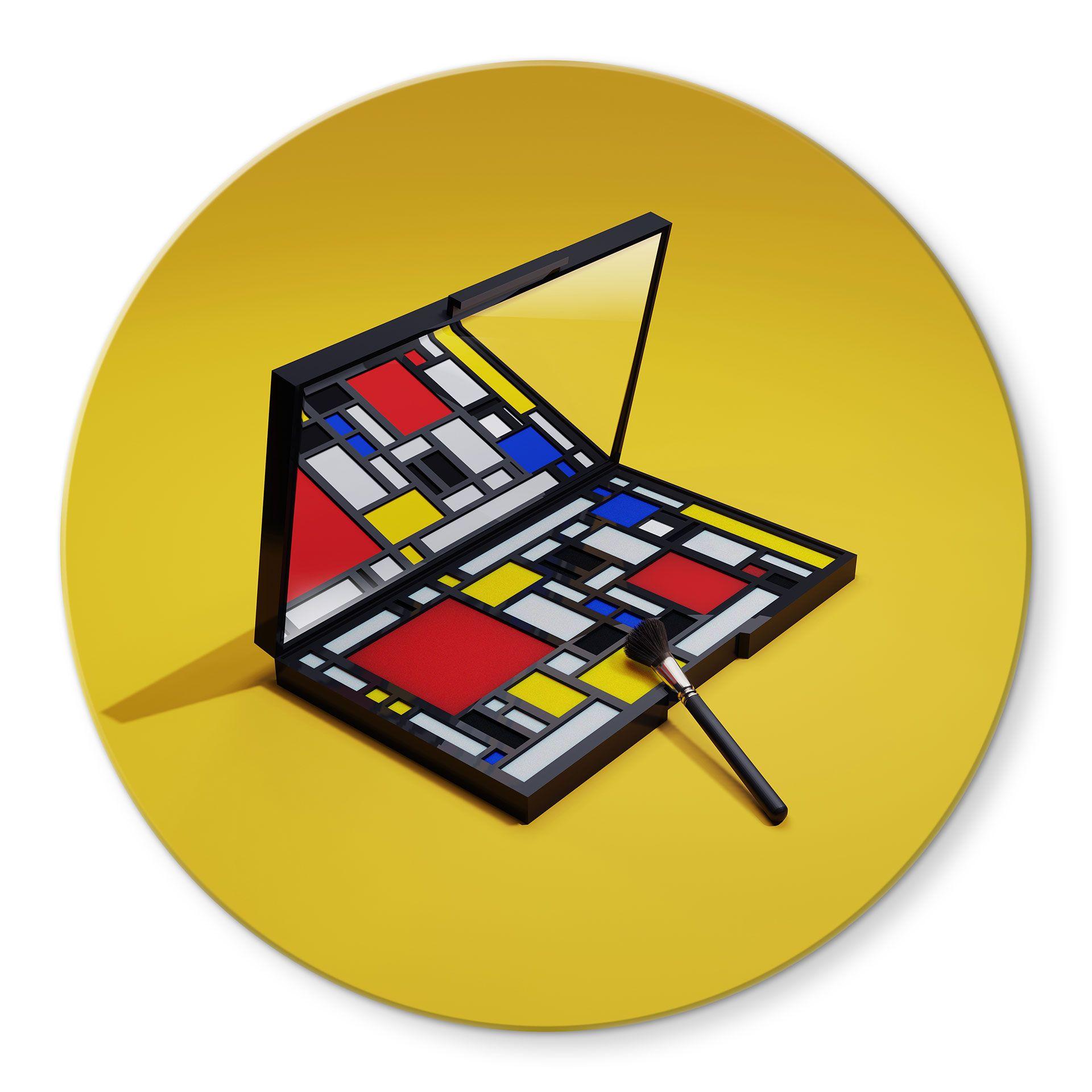 Glasbillede - Make-up palet i stil med Piet Mondrian - Pozdniakov