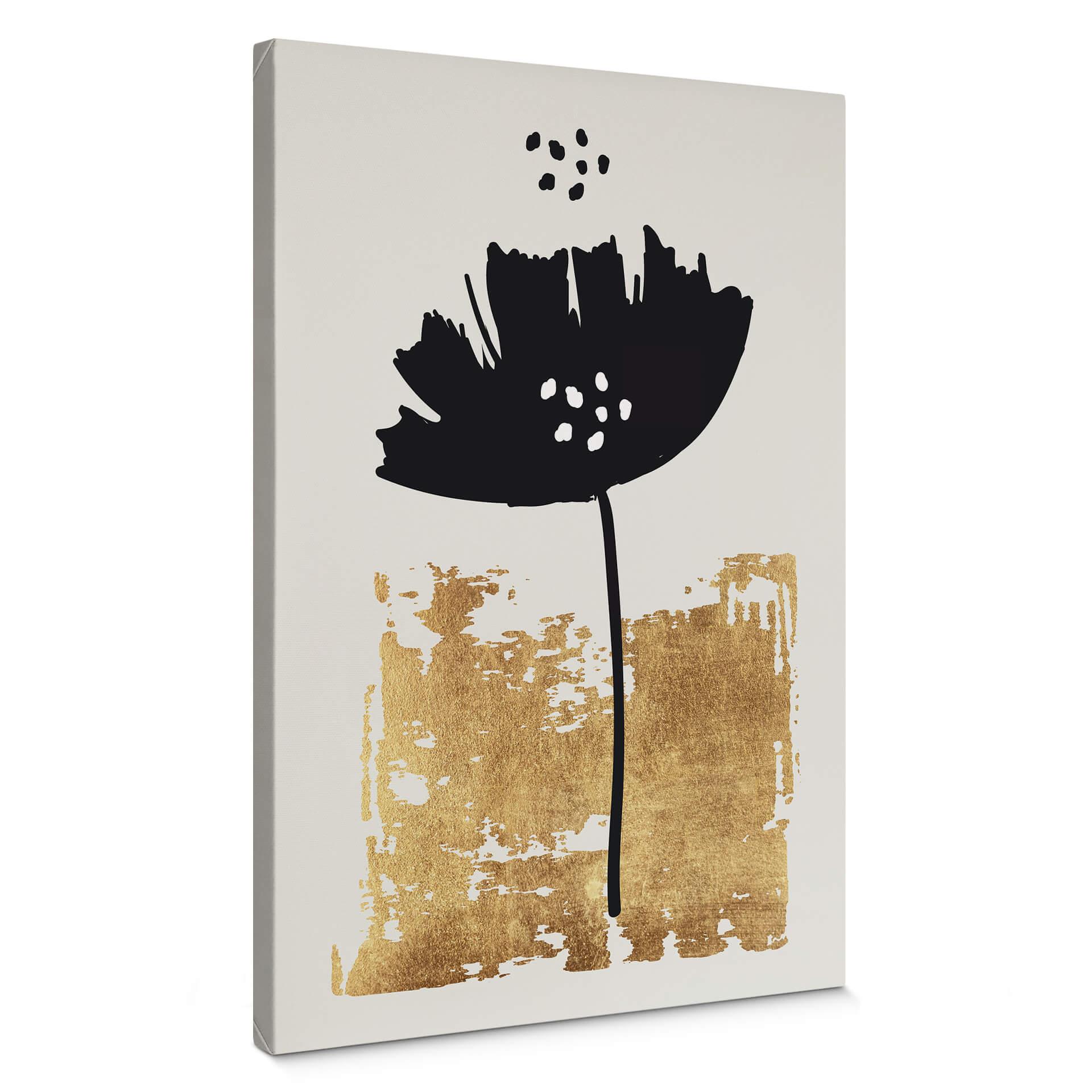 Canvasbillede - Kubistika - Black Flower