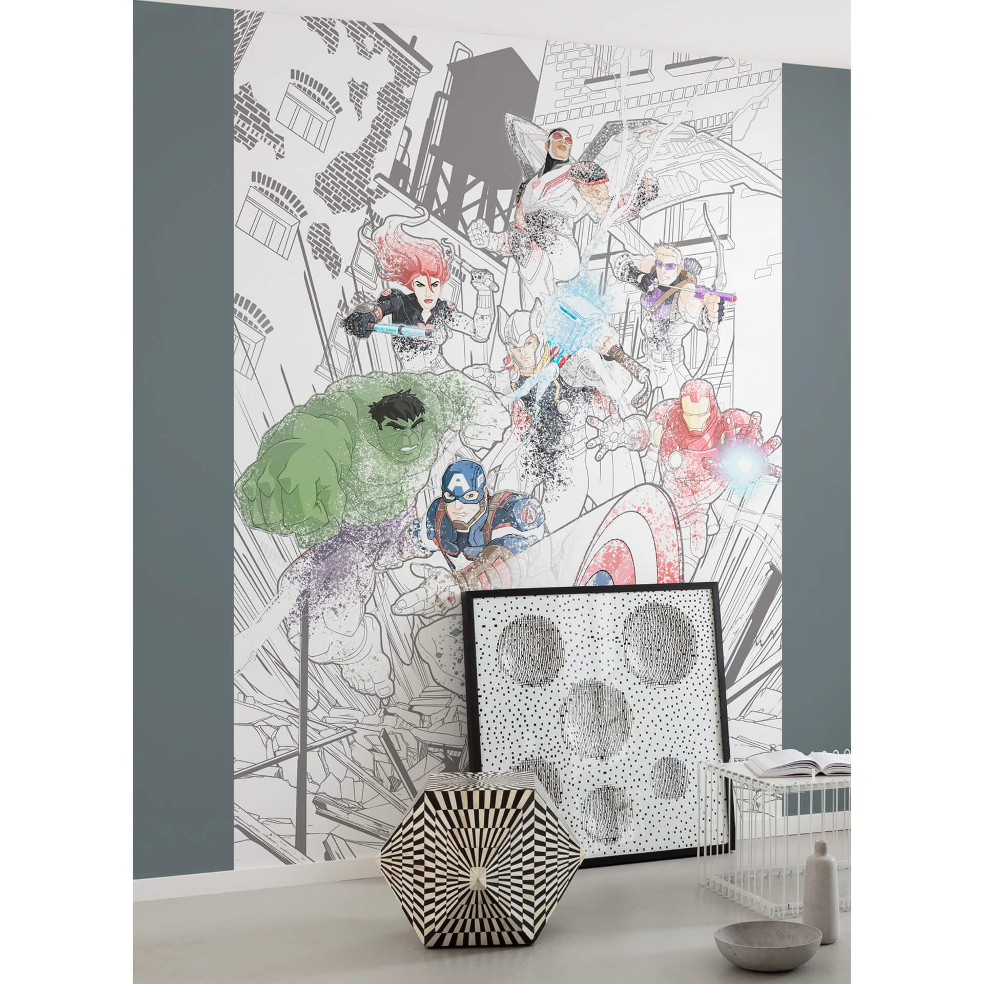 Non-woven tapet - Avengers Attack - 200 x 280 cm