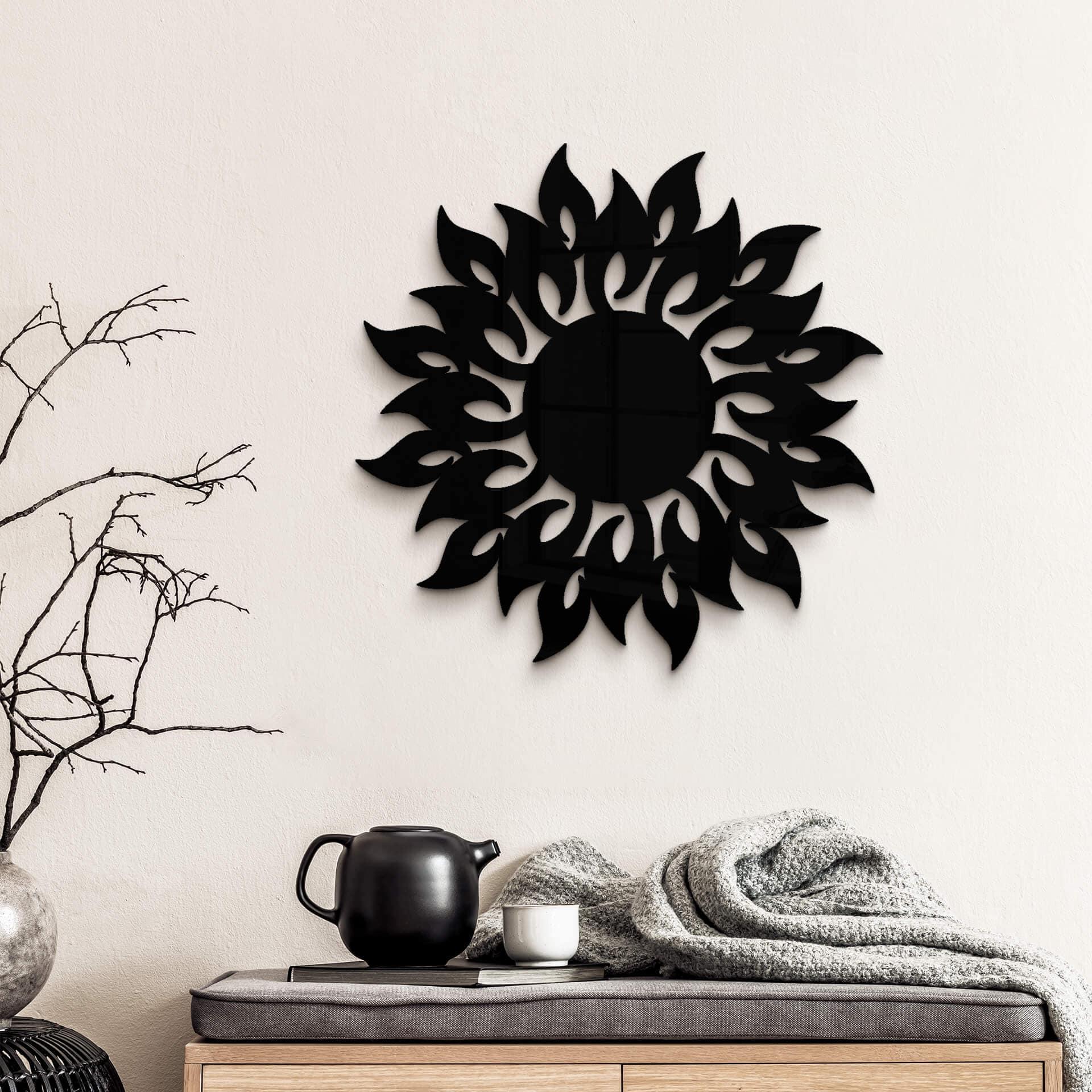 Decoración acrílica llamas de sol