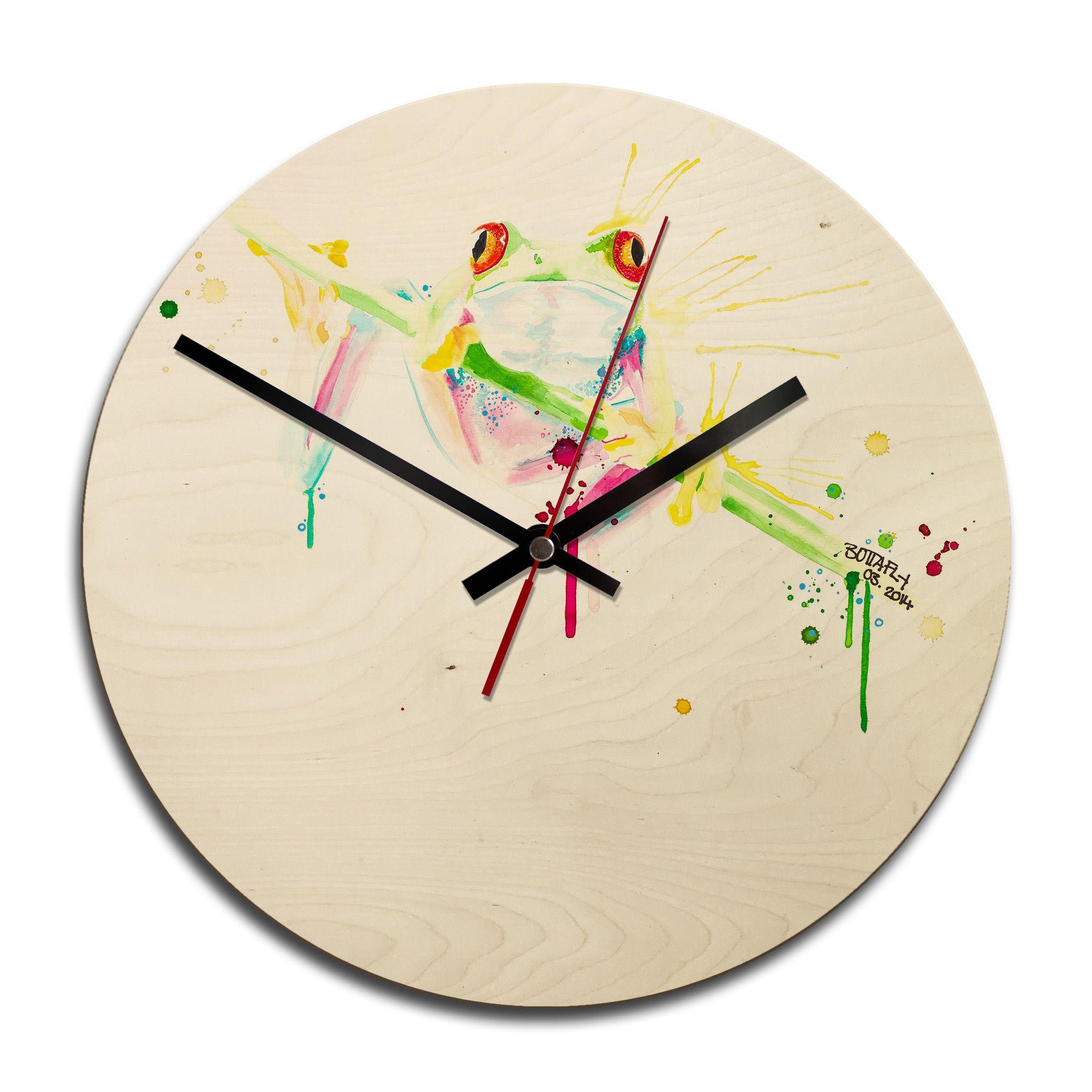 Horloge murale en bois - Buttafly - Frog