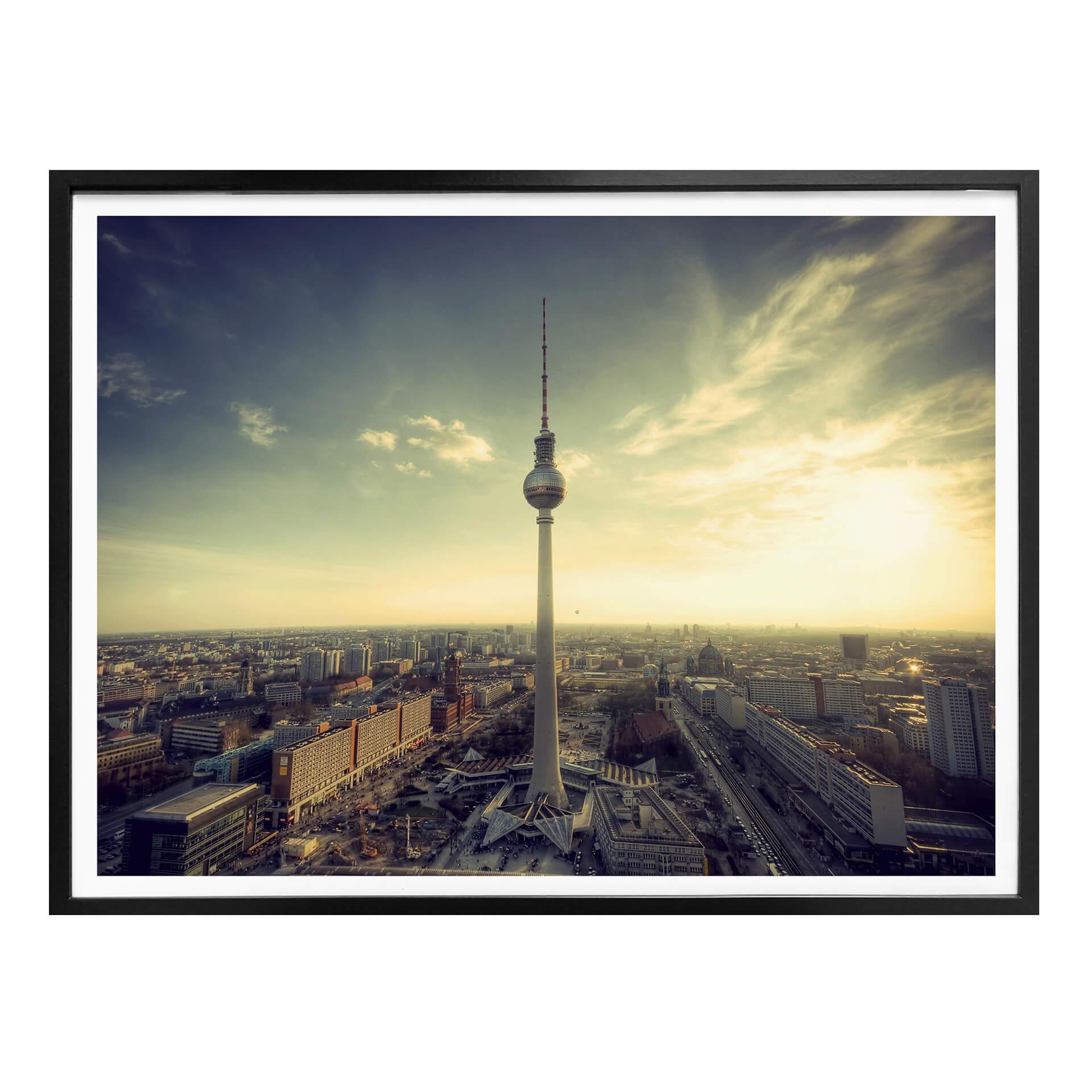 Póster Panorama de la Torre de TV de Berlín