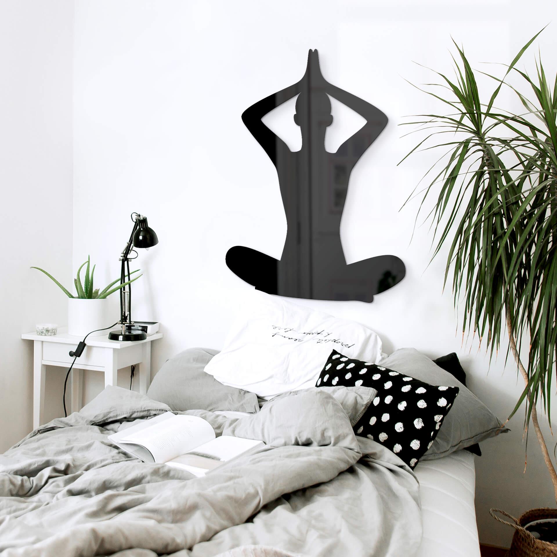 Decoración acrílica postura de yoga sentado 02