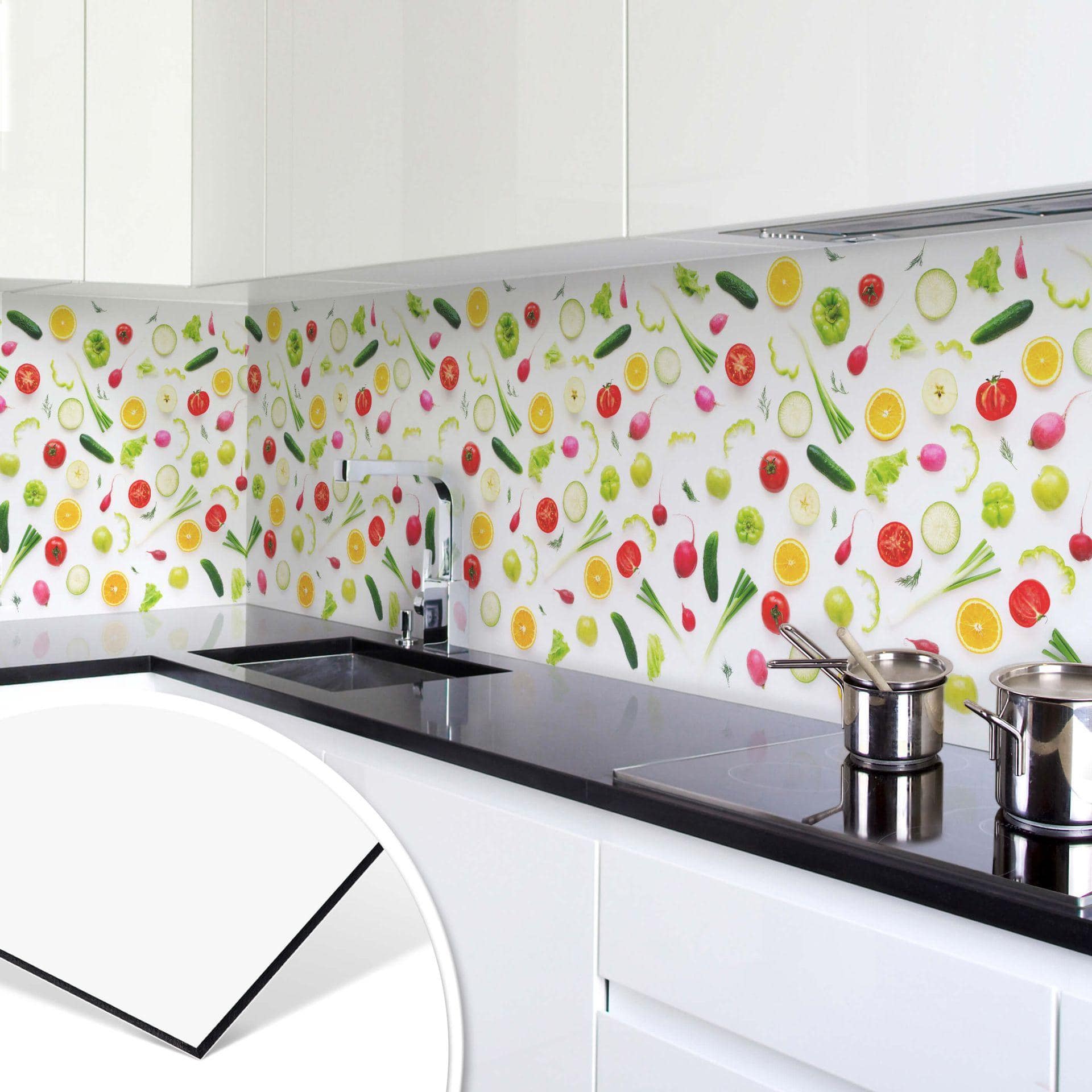 Revêtement pour cuisine - Alu-Dibond - Légumes frais 01