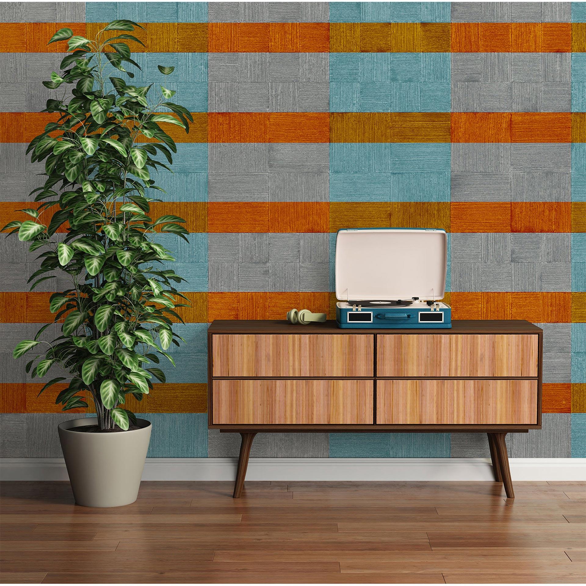 Architects Paper Papier peint photo Atelier 47 Plaster Art, orange, bleu