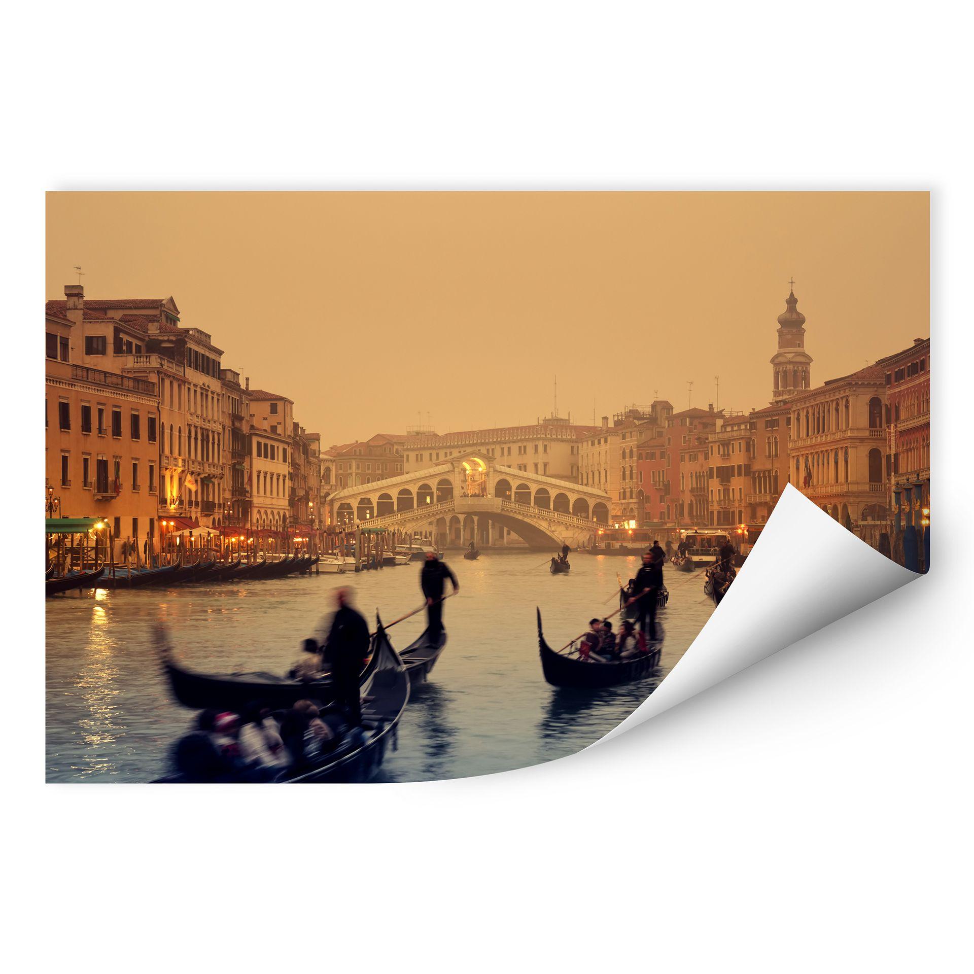 Zelfklevende Poster - Sunset in Venice