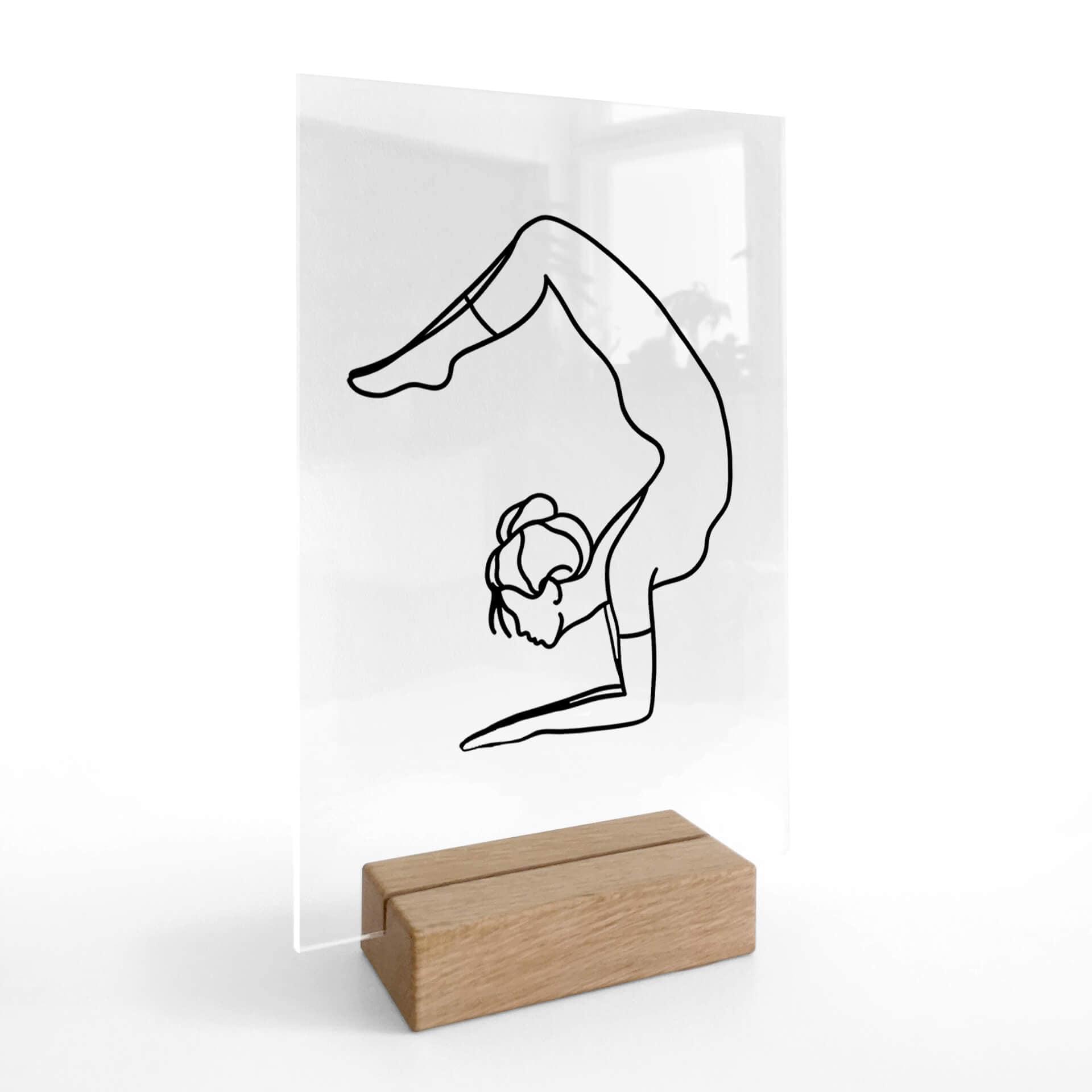 Bordskærm Yoga Scorpion - Line Art
