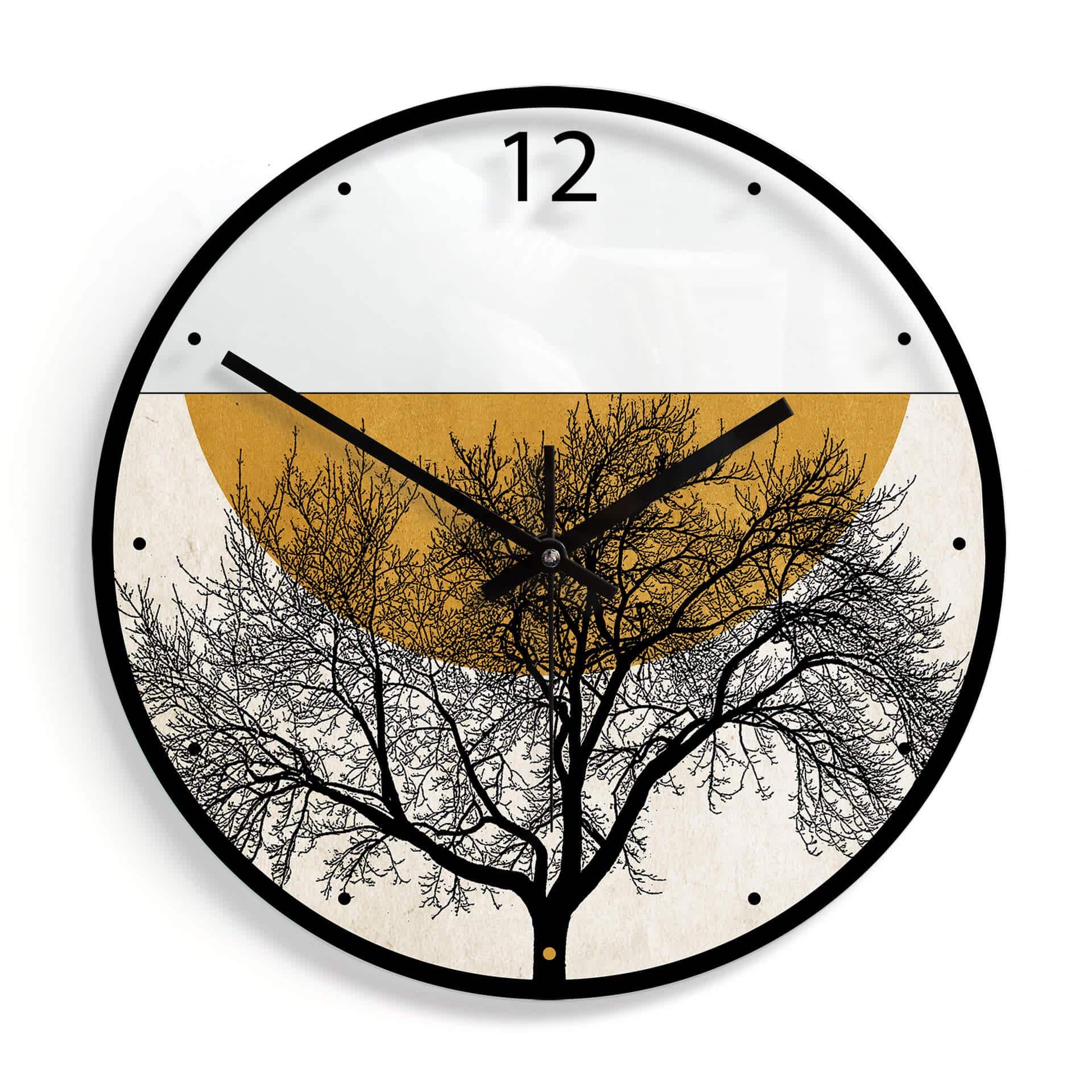 Horloge murale en verre - Kubistika - Matin d'hiver