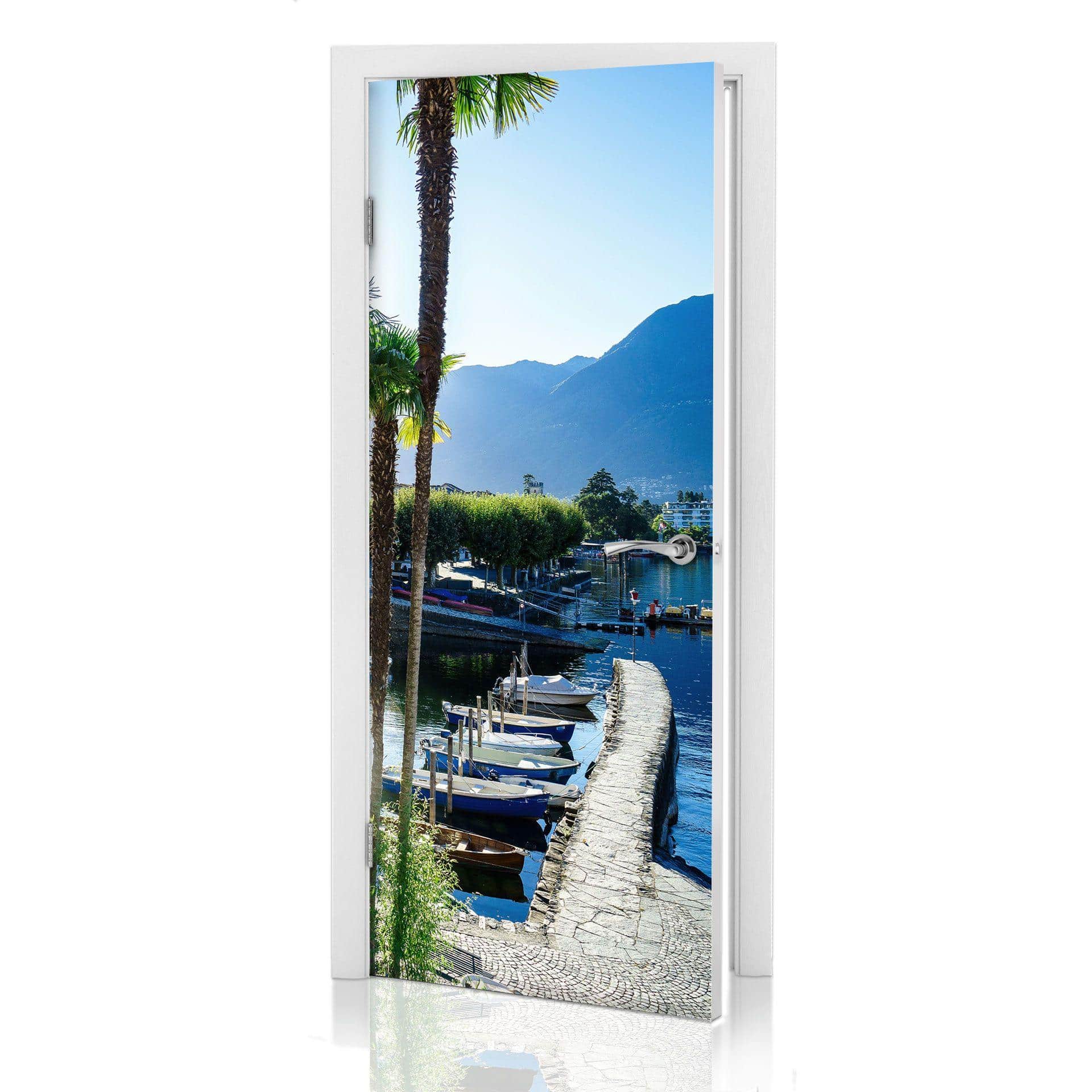 Türdesign Hafen am Lago Maggiore 91x200 cm