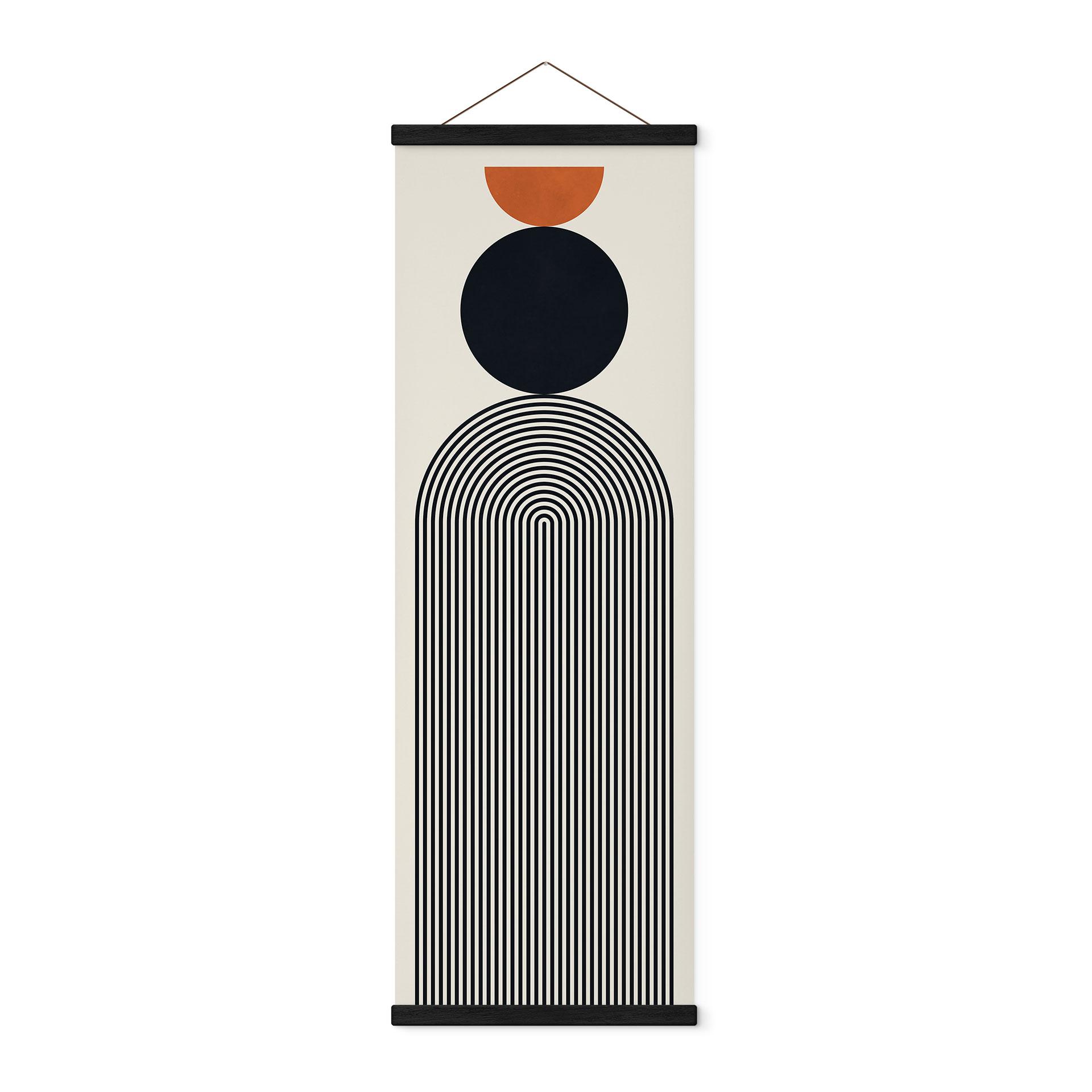 Póster de tela Líneas y círculos abstractos en armonía - Costa - Panorama