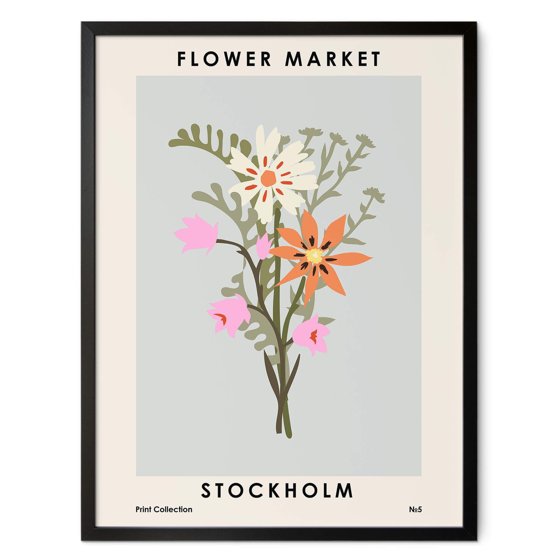 Póster NKTN - Mercado de las flores - Estocolmo