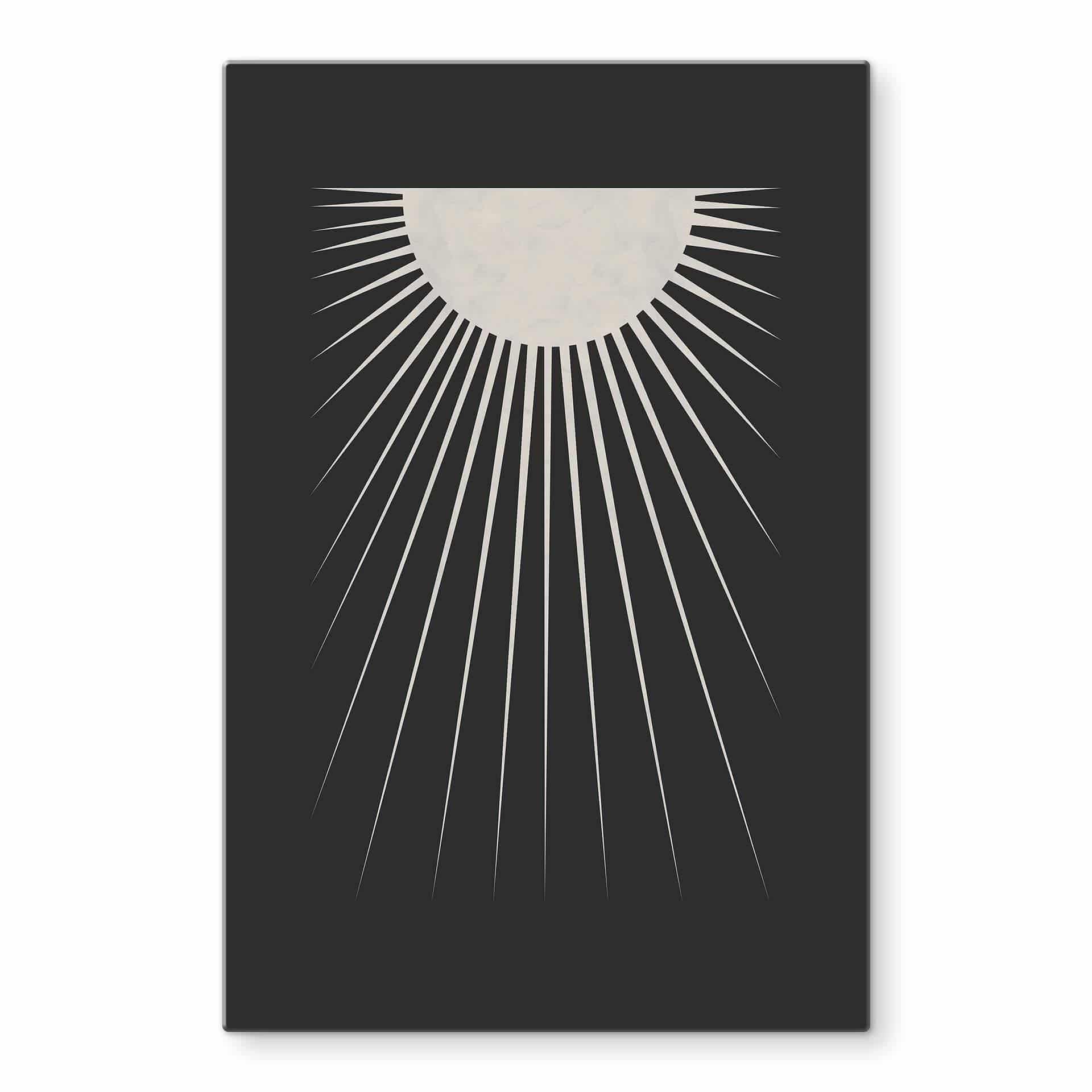 Tableau sur verre Orara Studio - Lune minimaliste