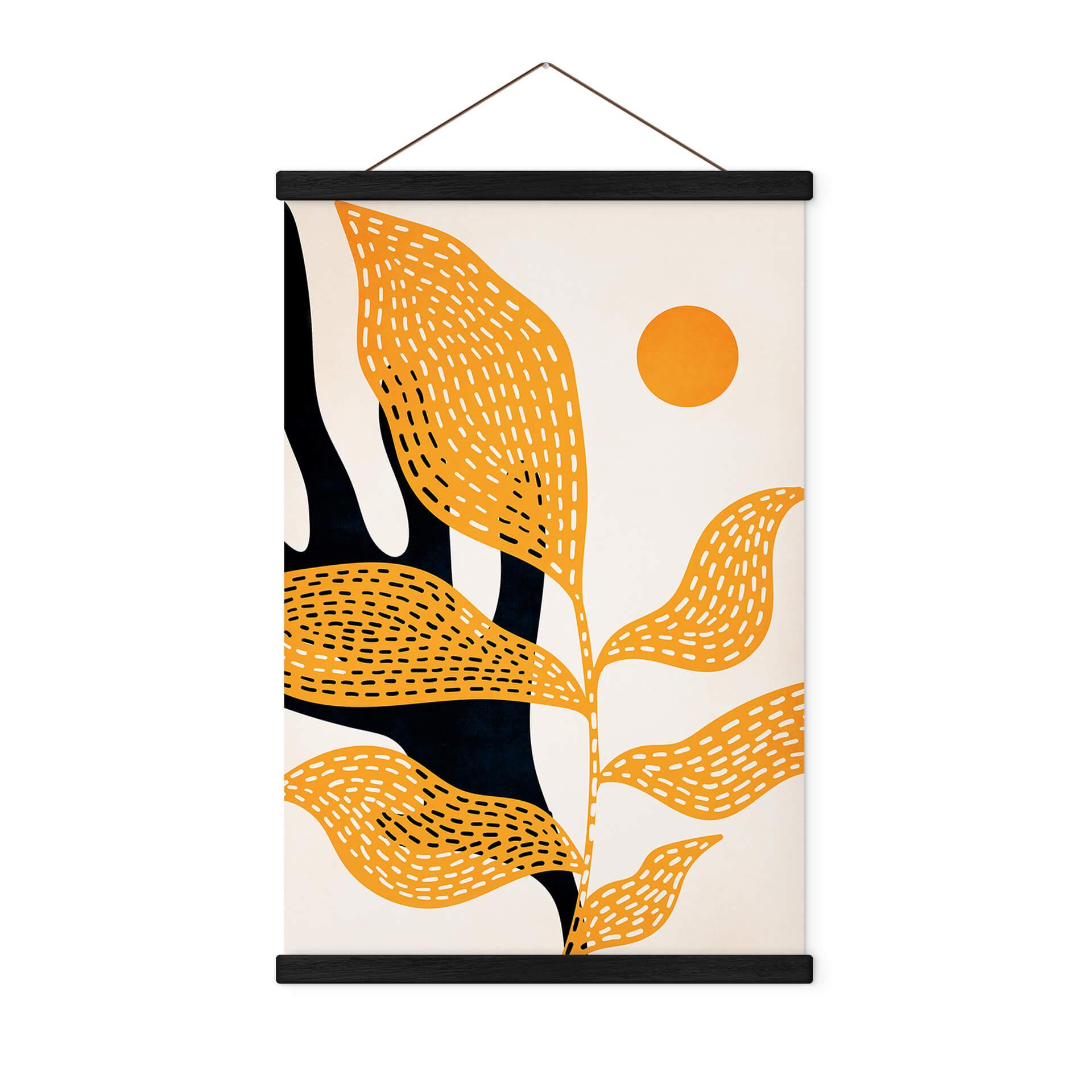 Póster de tela Planta abstracta al estilo de Van Gogh - Kubistika