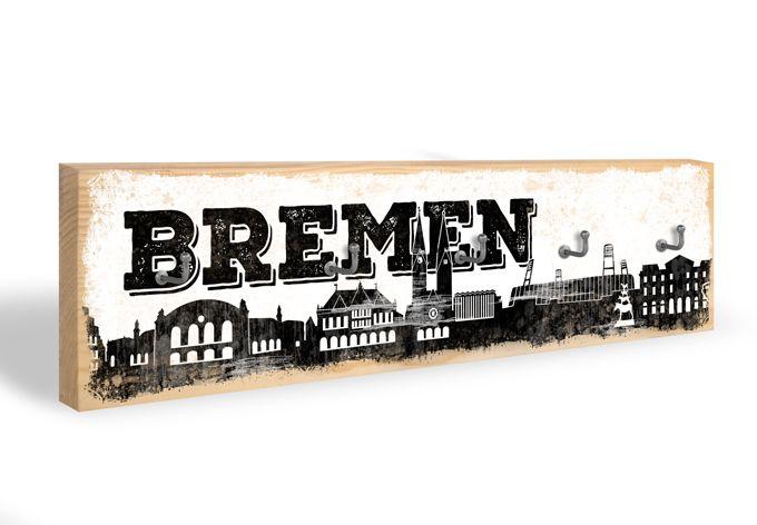 Sleutelbord Bremen Skyline + 5 Haken
