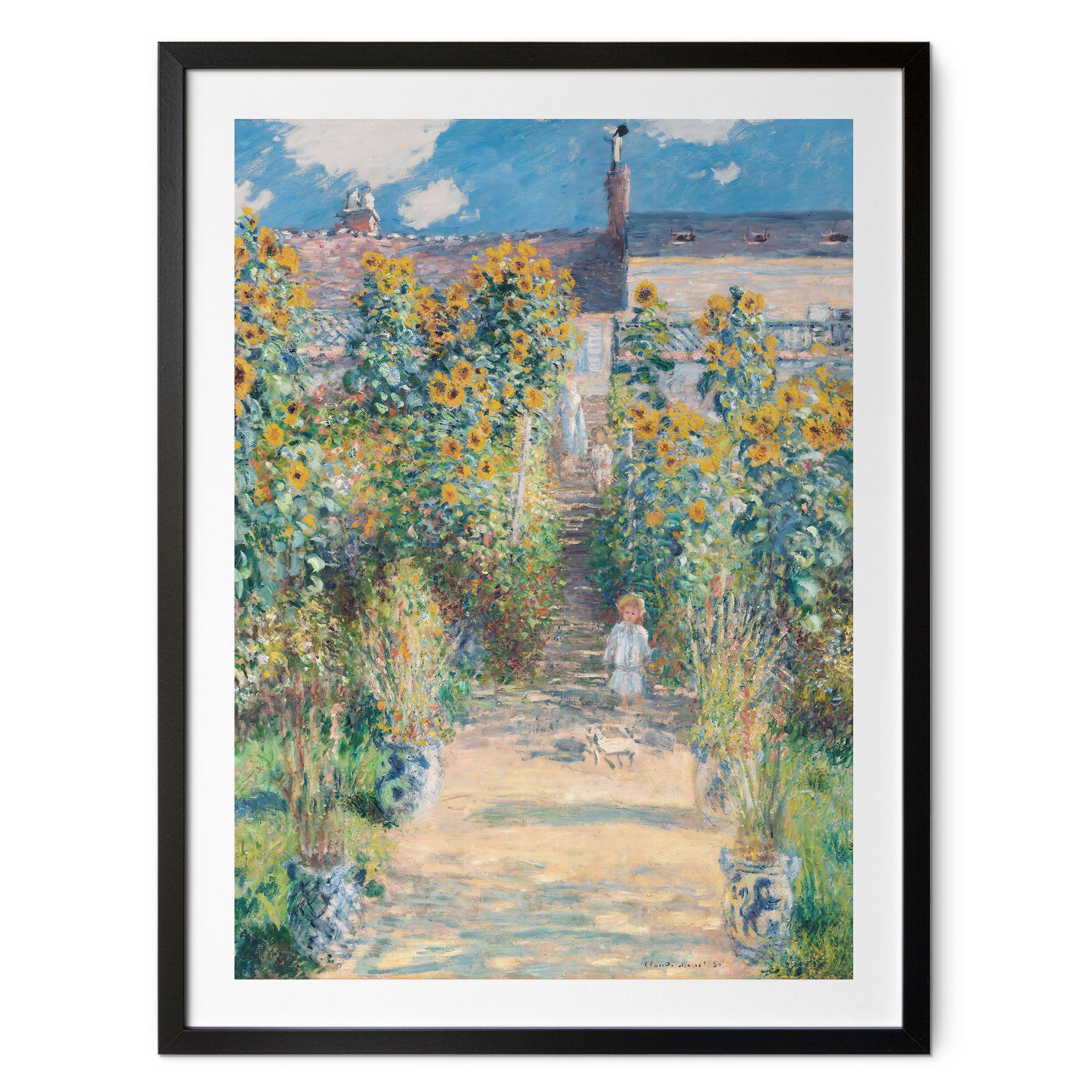 Póster Monet - El jardín de Monet en Vétheuil