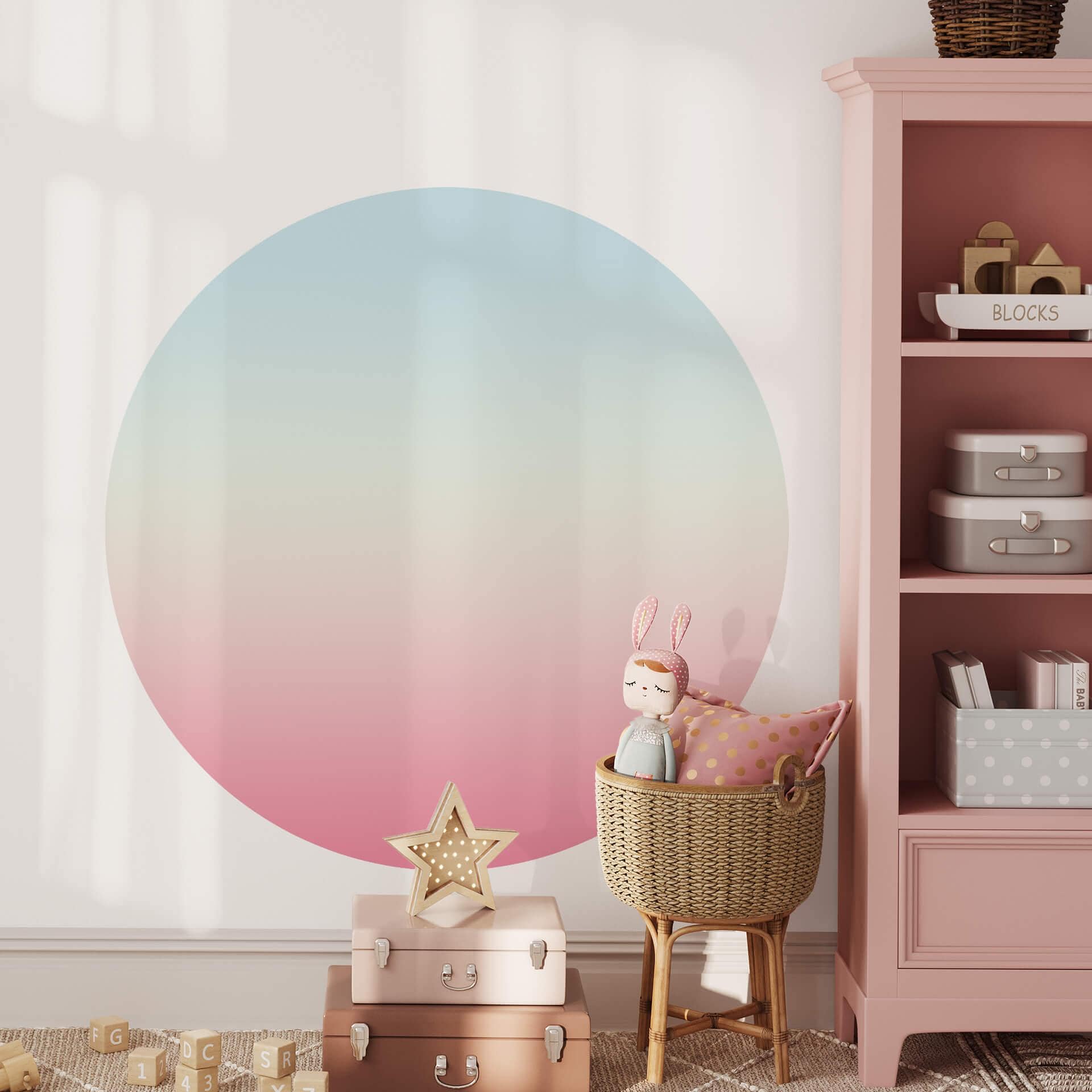 Sticker mural - Ombre Arc-en-Ciel - Rond