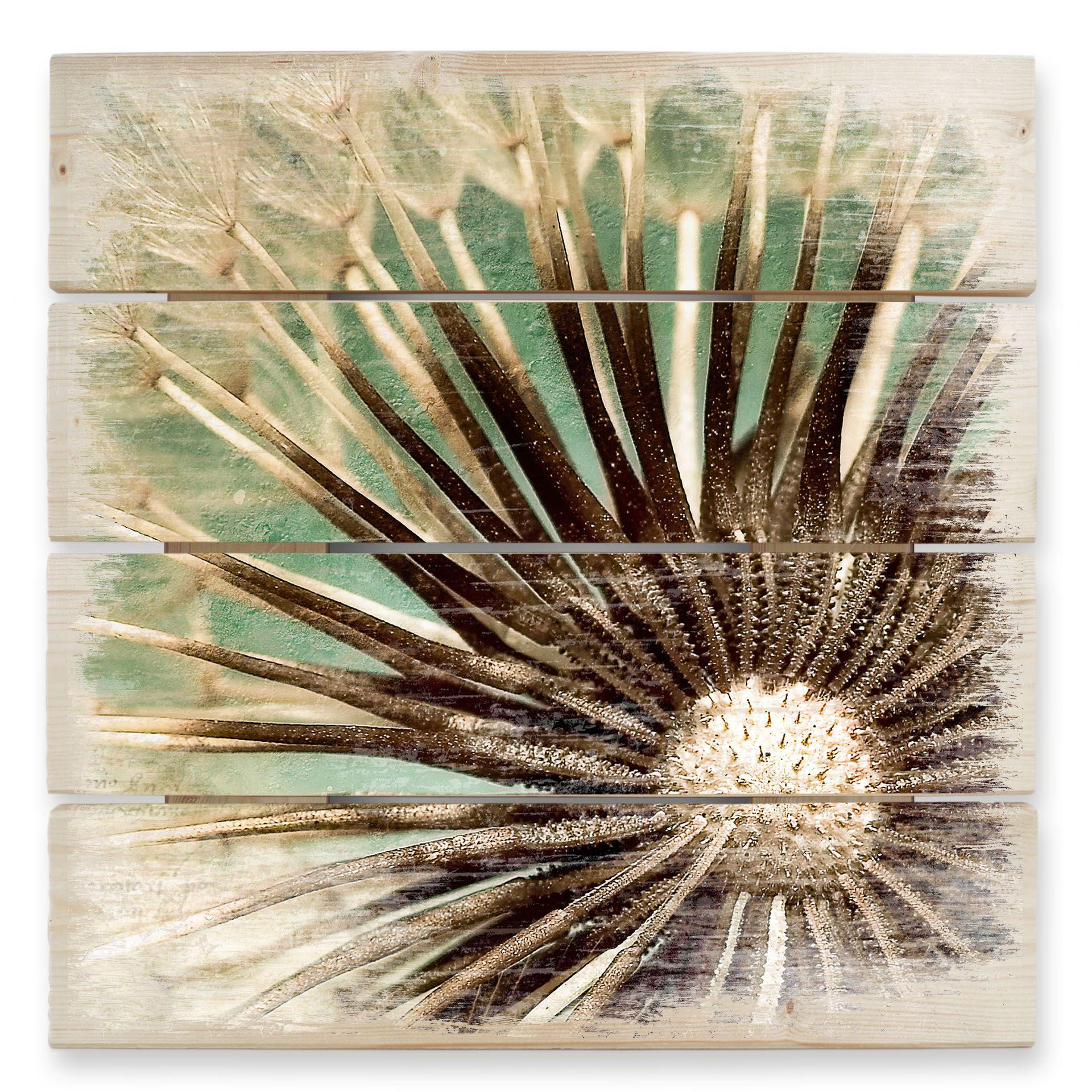 Cuadro de madera Diente de león Poesía - 40x41,5 cm