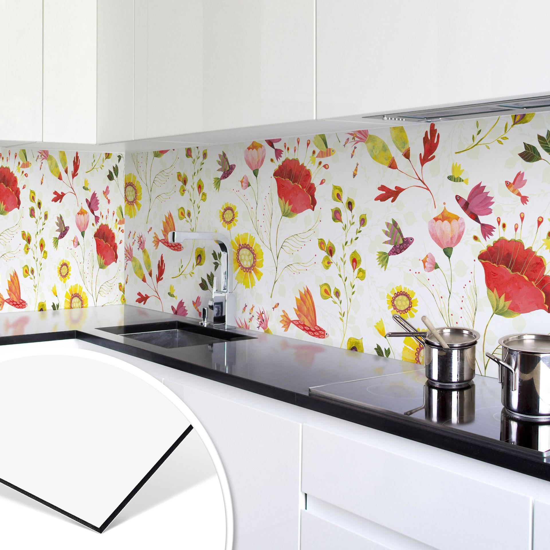 Keukenachterwand - Fantasy Flowers