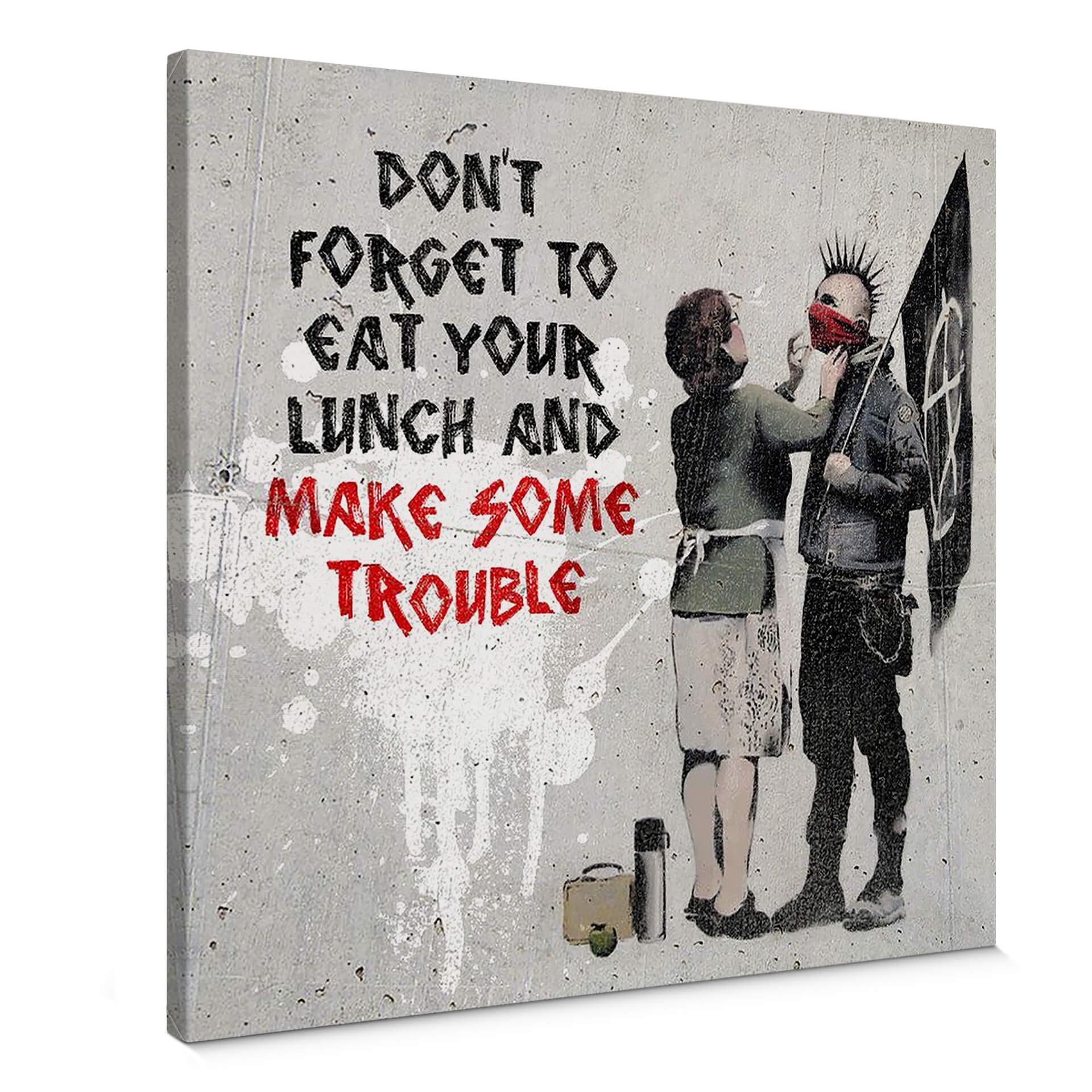 Canvasbillede Banksy - Make Some Trouble