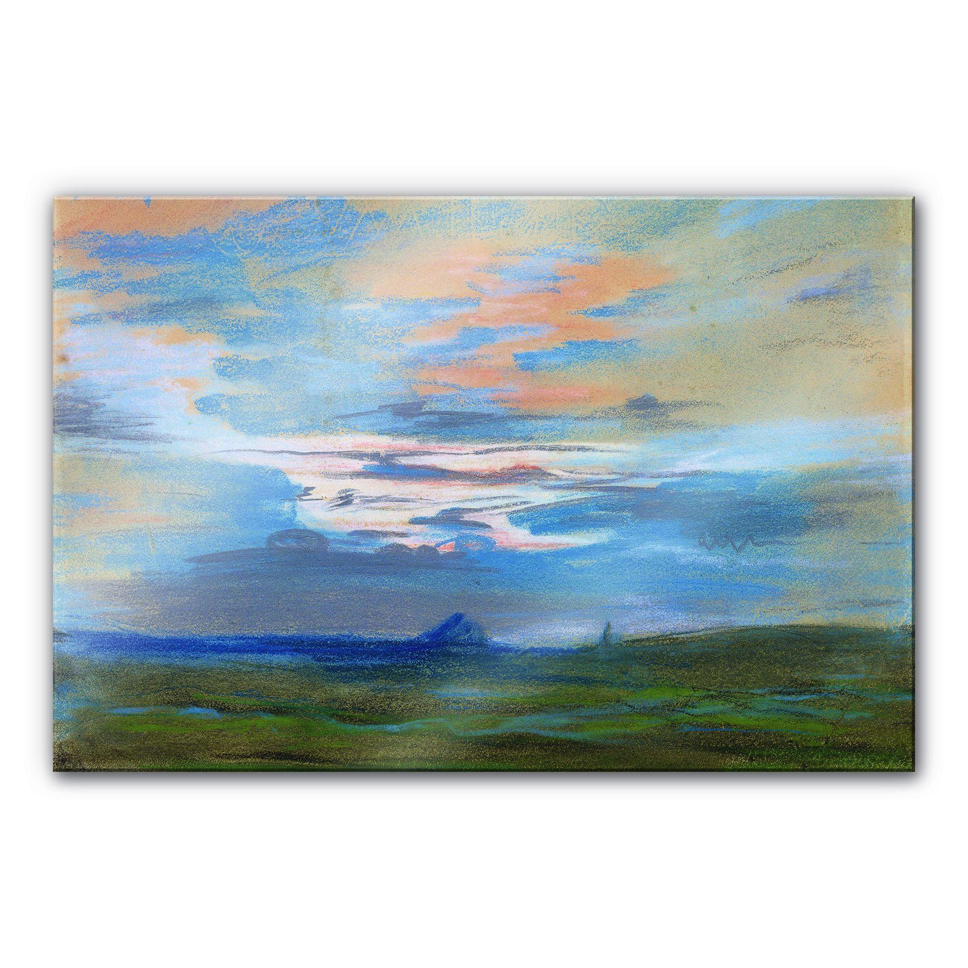 Akrylbillede Delacroix - Himmelstudie ved solnedgang