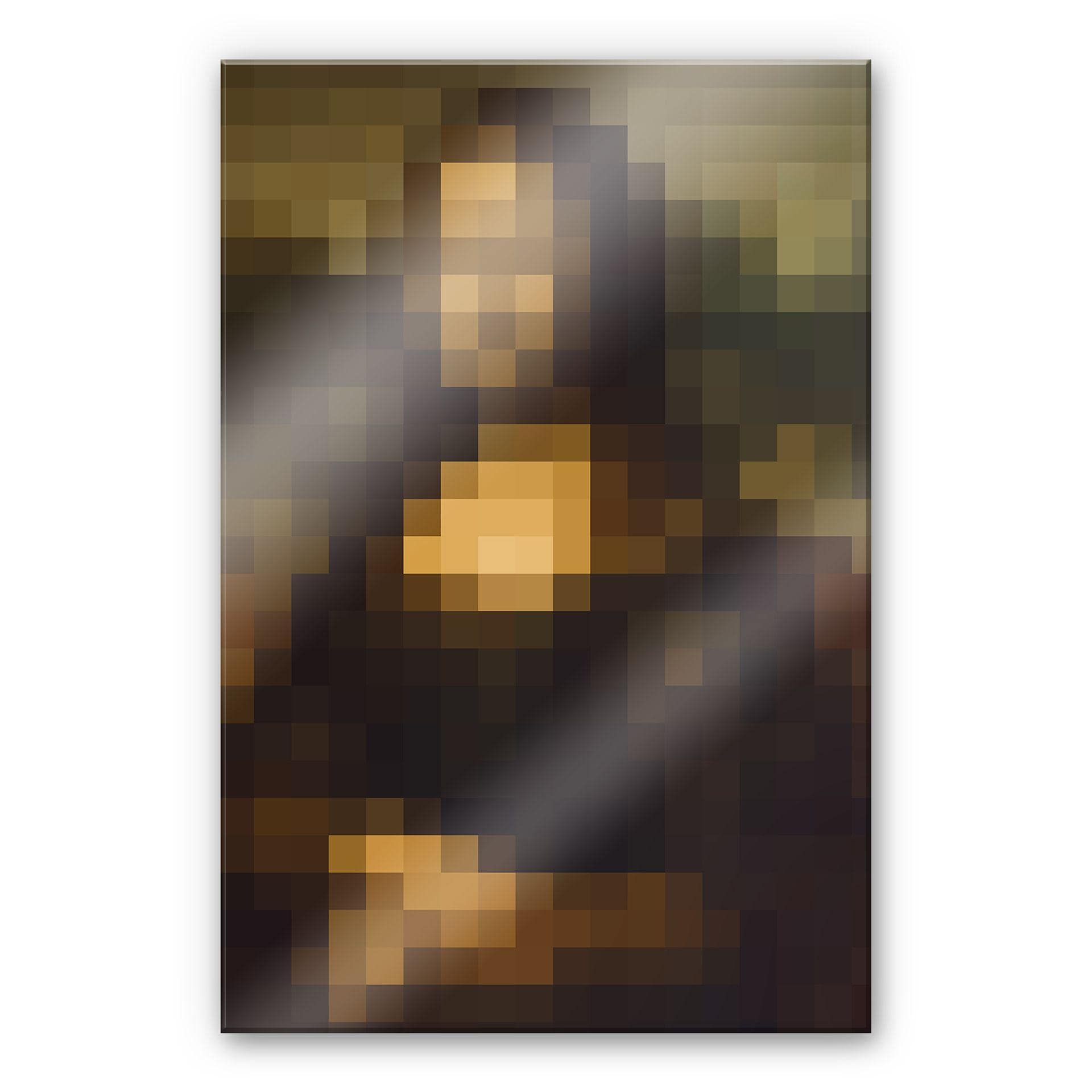 Akrylbillede Pixelart - da Vinci - Mona Lisa