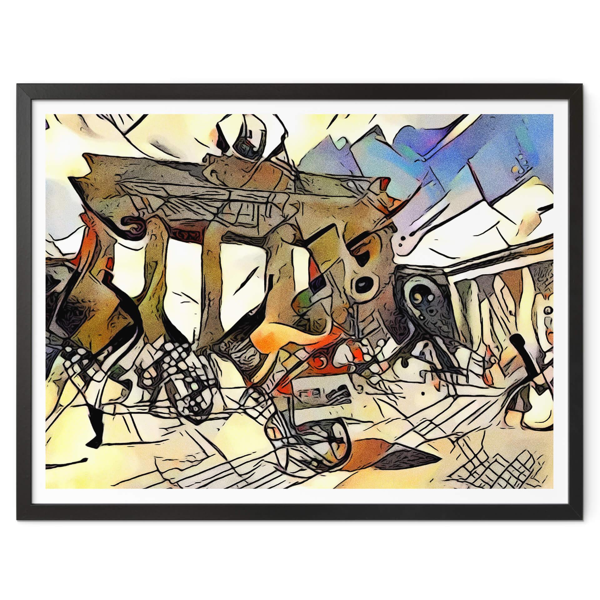Póster Zamart - Kandinsky y la Puerta de Brandemburgo de Berlín