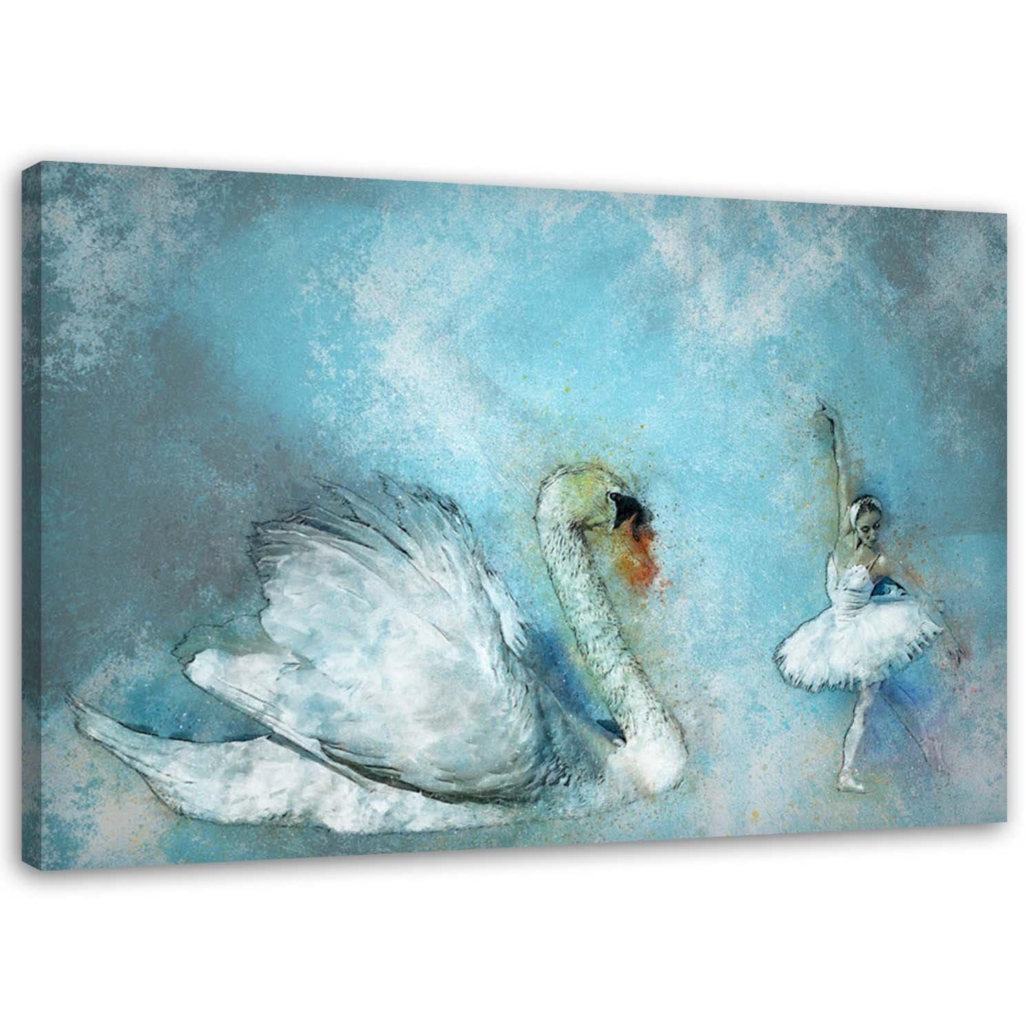 Canvasbillede, Svane og ballerina