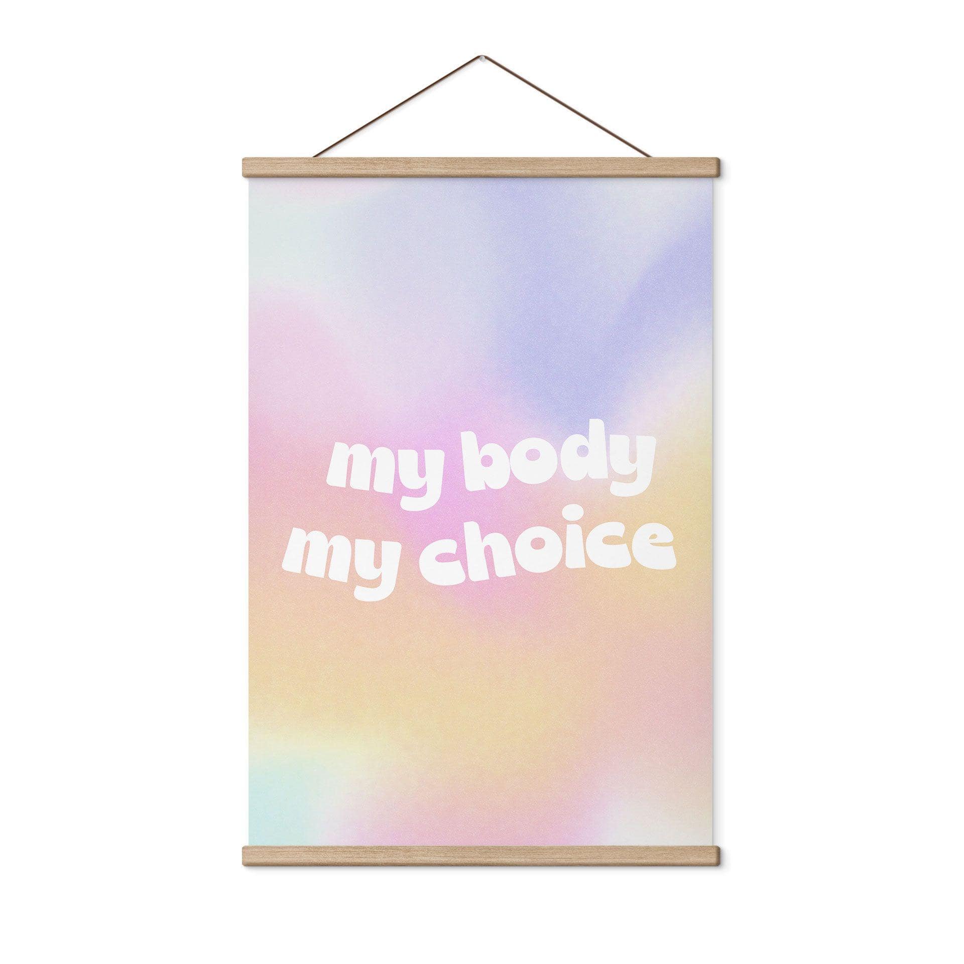 Affiche textile My body my choice