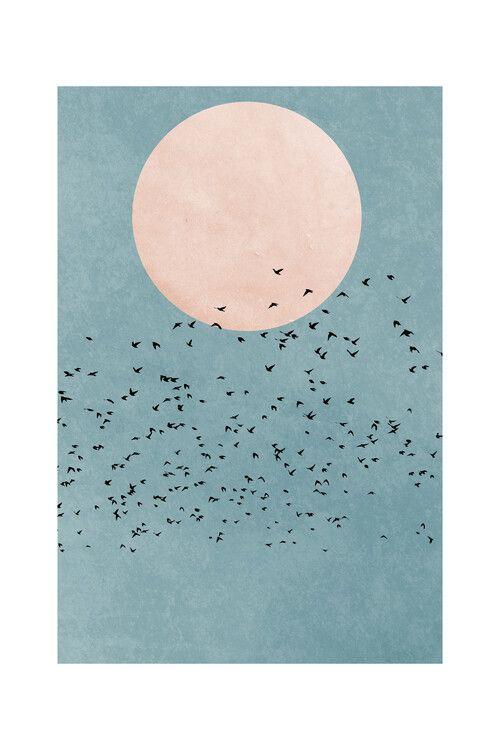 Kunstplakat Kubistika - Fly away, plakat (40 x 60 cm)