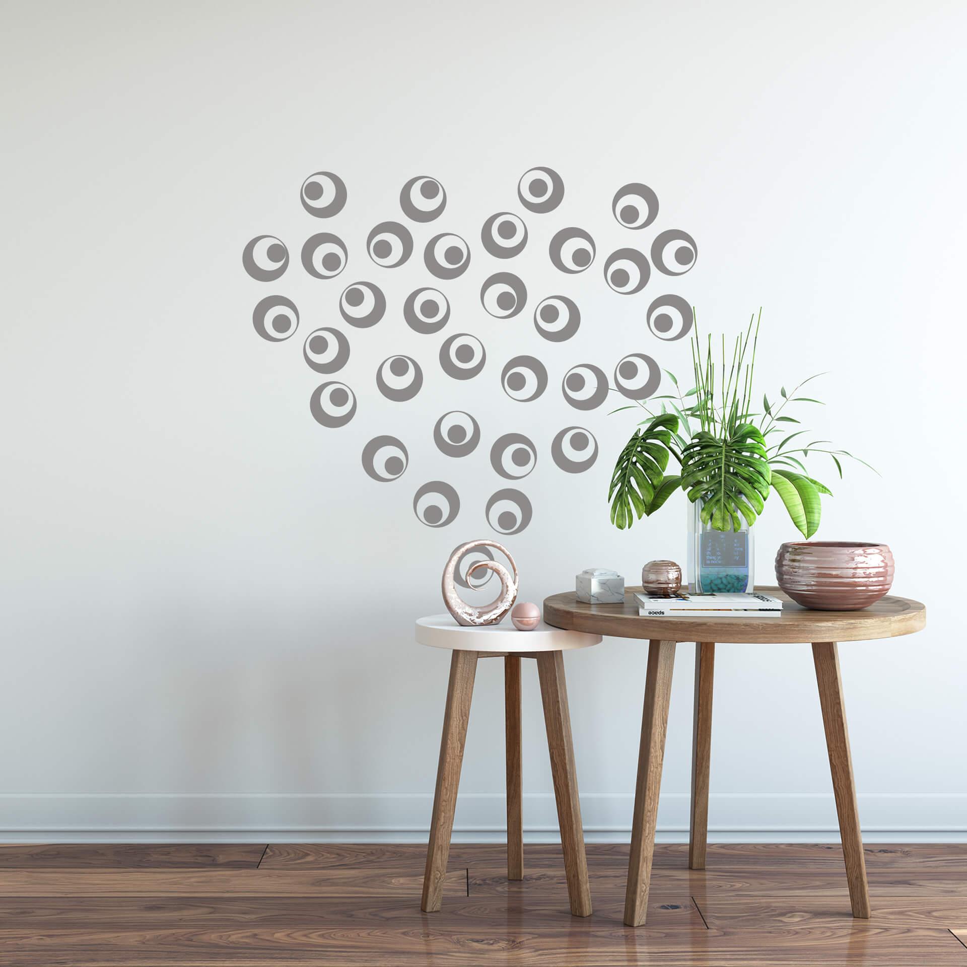 Sticker mural - Sphères rétro
