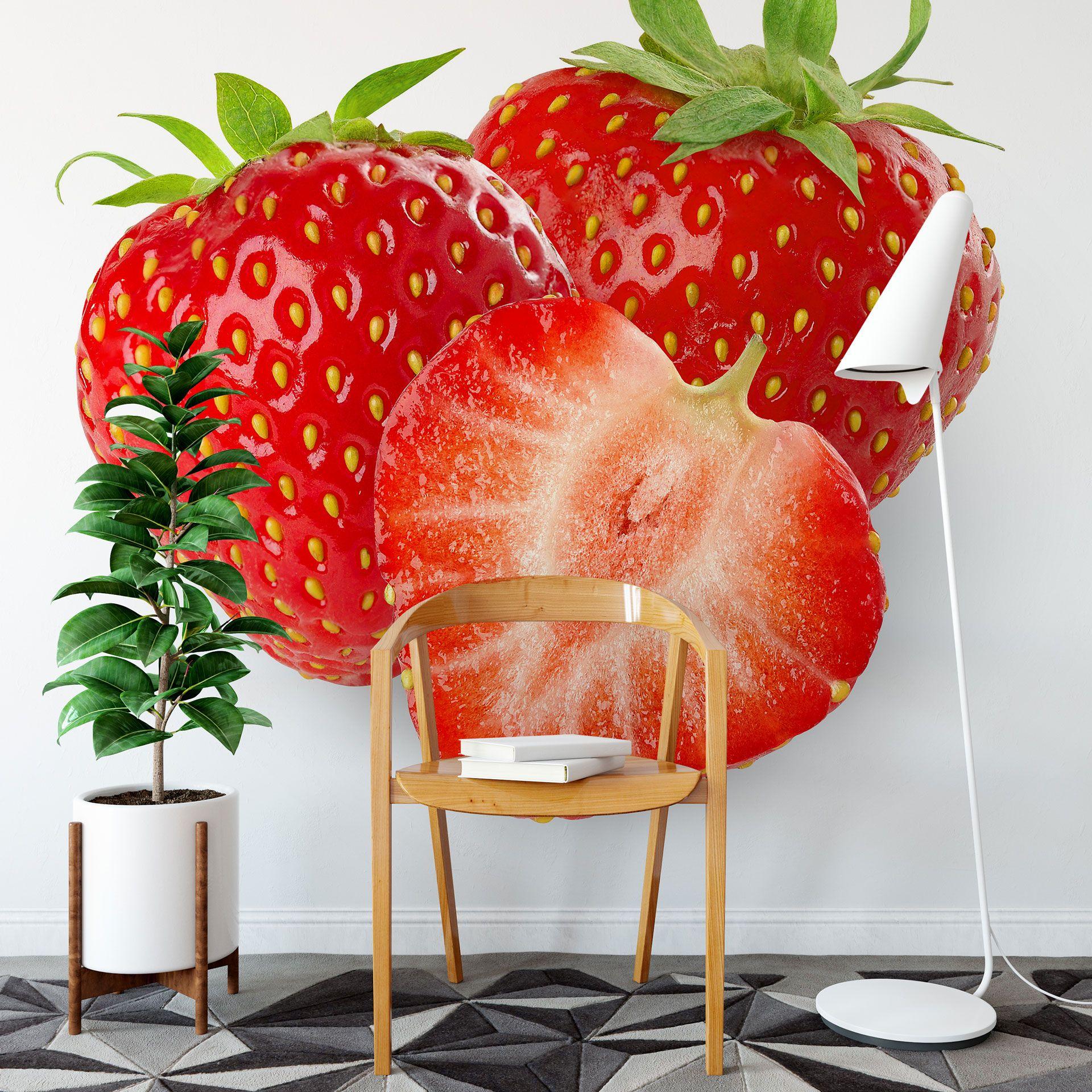 Fotomural fresas - 240x260 cm