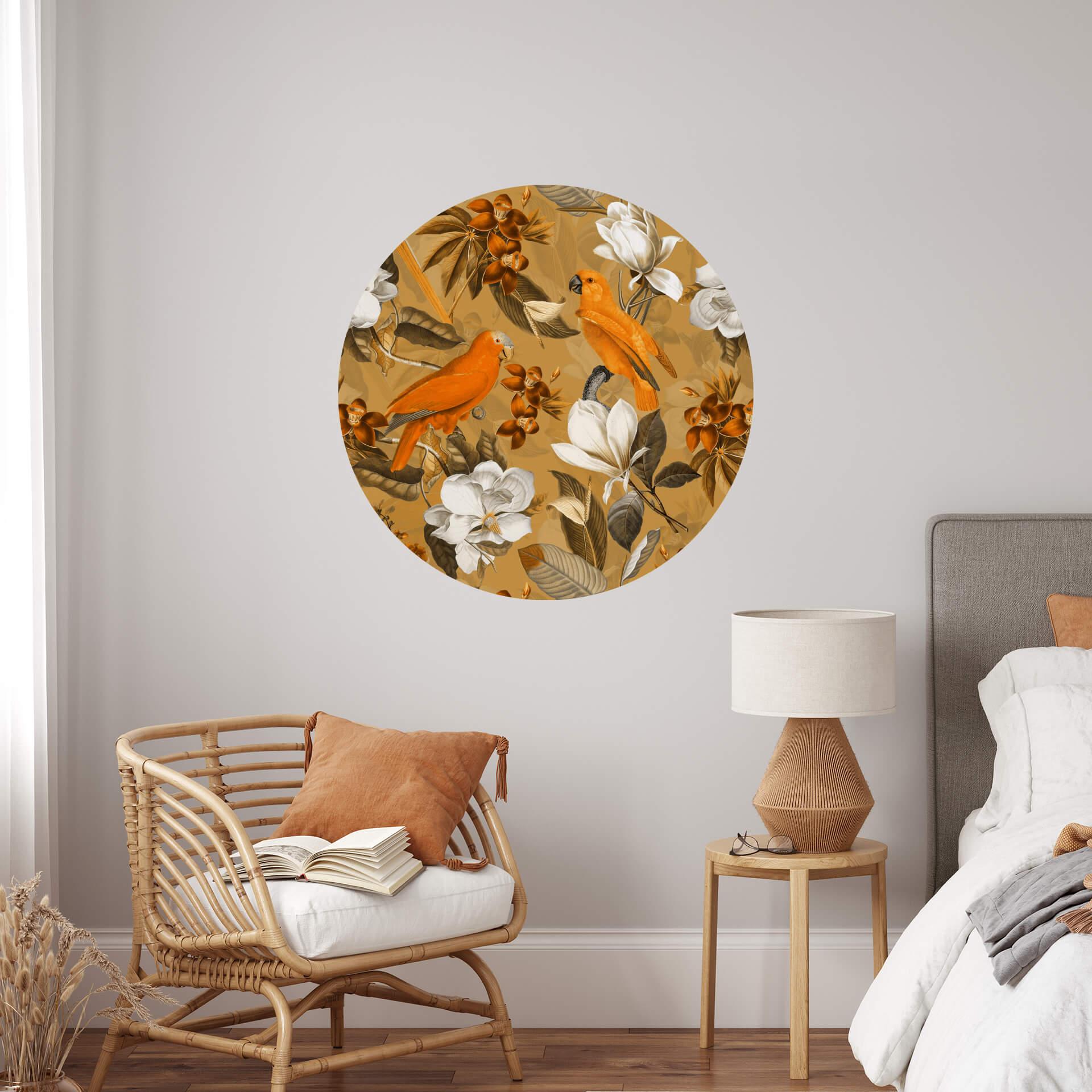 Wallsticker UN Design - Tropisk okker - Rund