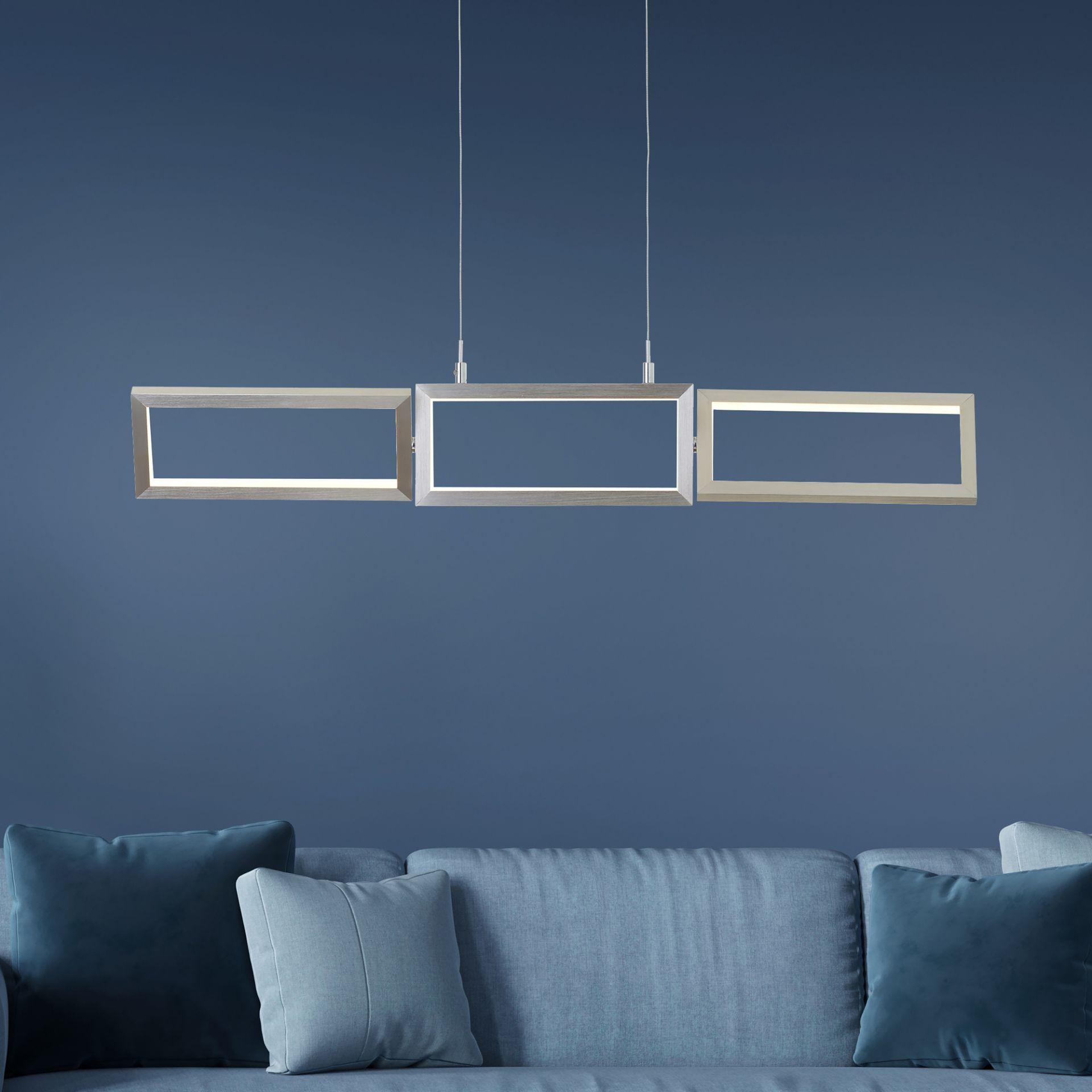 Pendelleuchte Sia, metallic, 150 x 80,5 cm, Metall Pendellampe, dimmbar