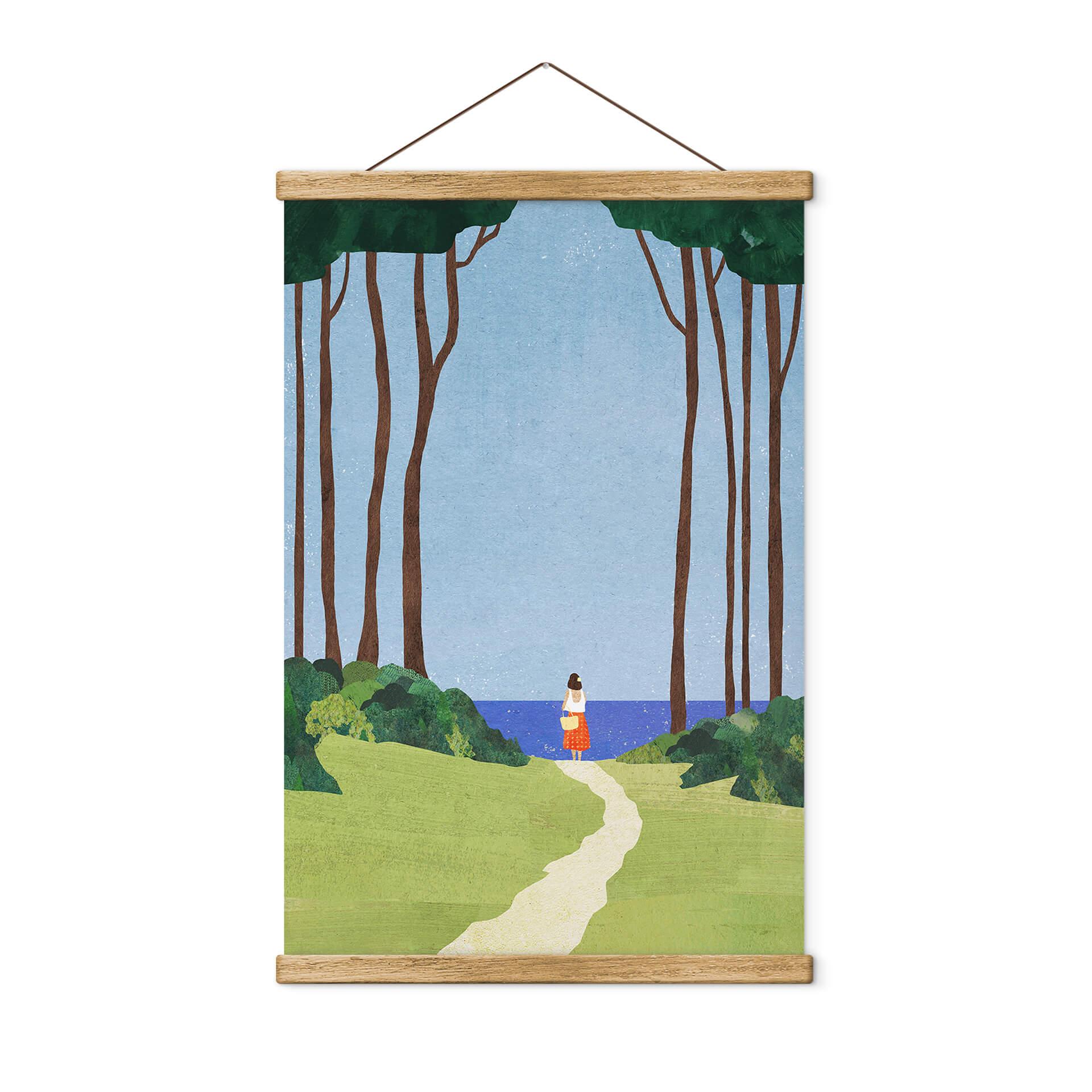 Tekstil plakat Walk med havudsigt - Rivers