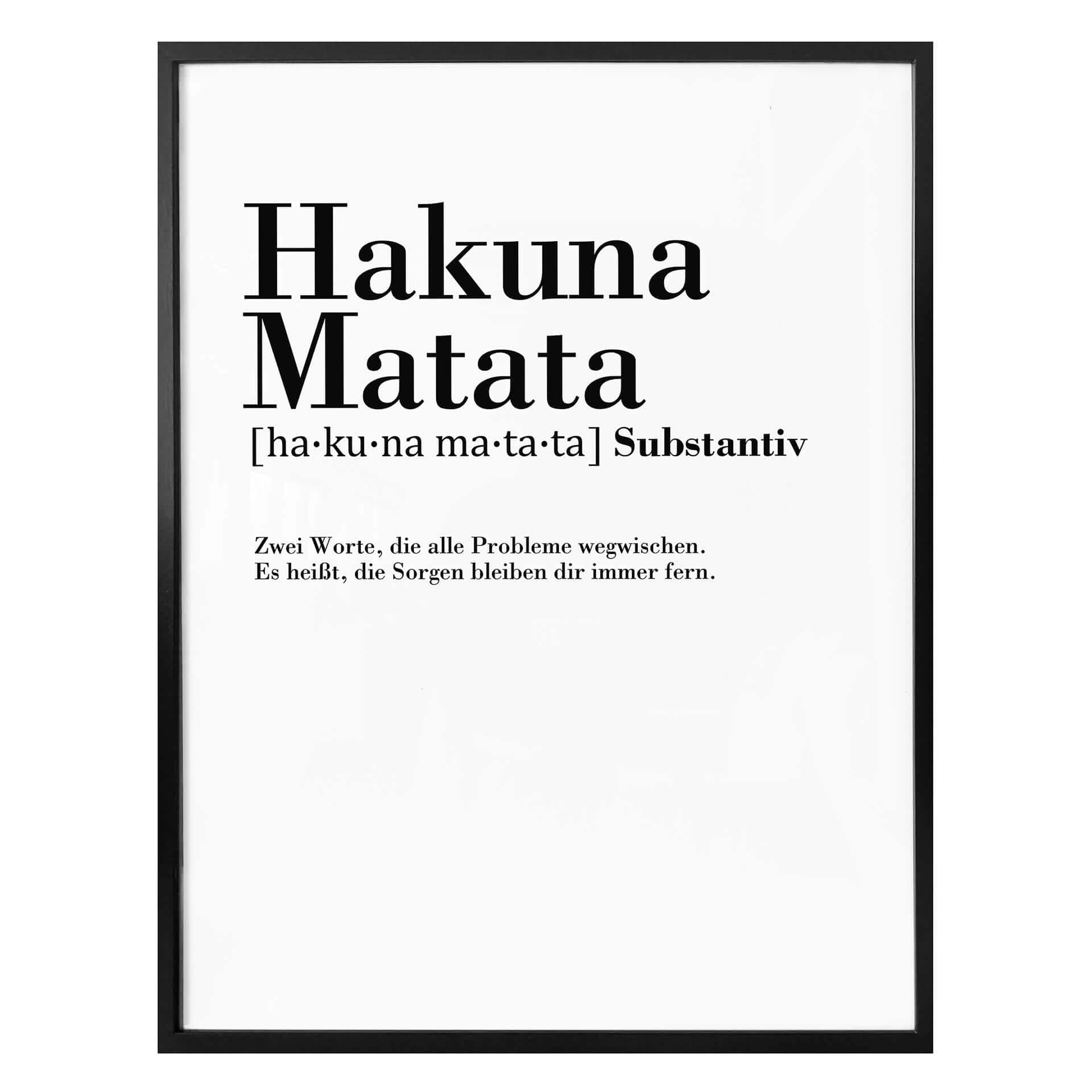 Plakat - Typografi - Hakuna Matata