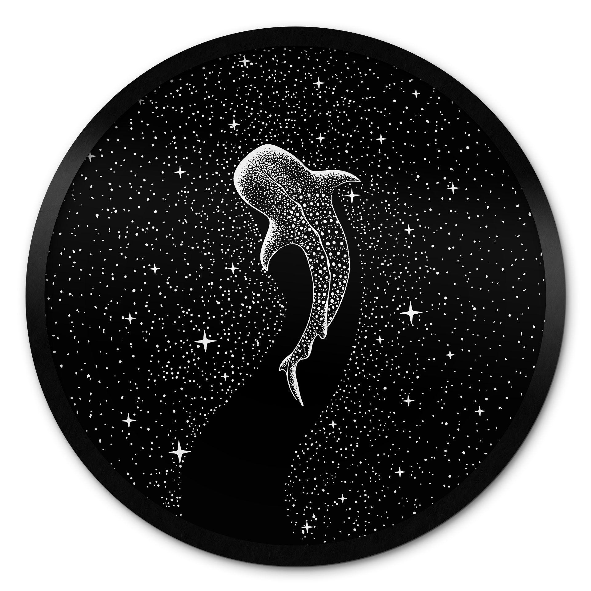 Póster Tiburón ballena en el océano de las estrellas - Cakir - Redondo