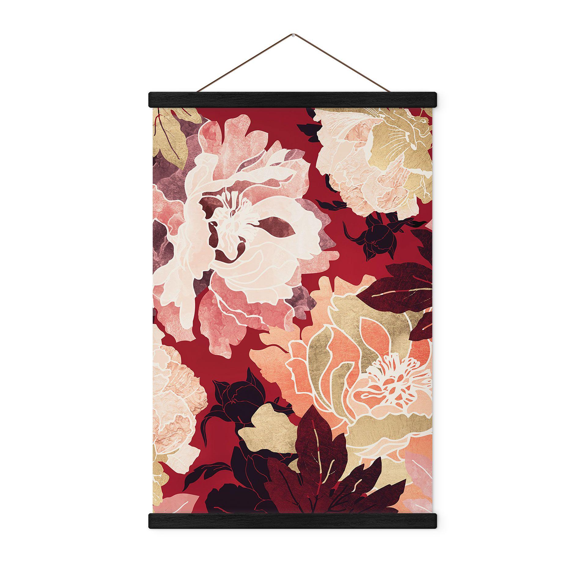 Póster de tela peonias con Medidas grandes - SpaceFrog Designs