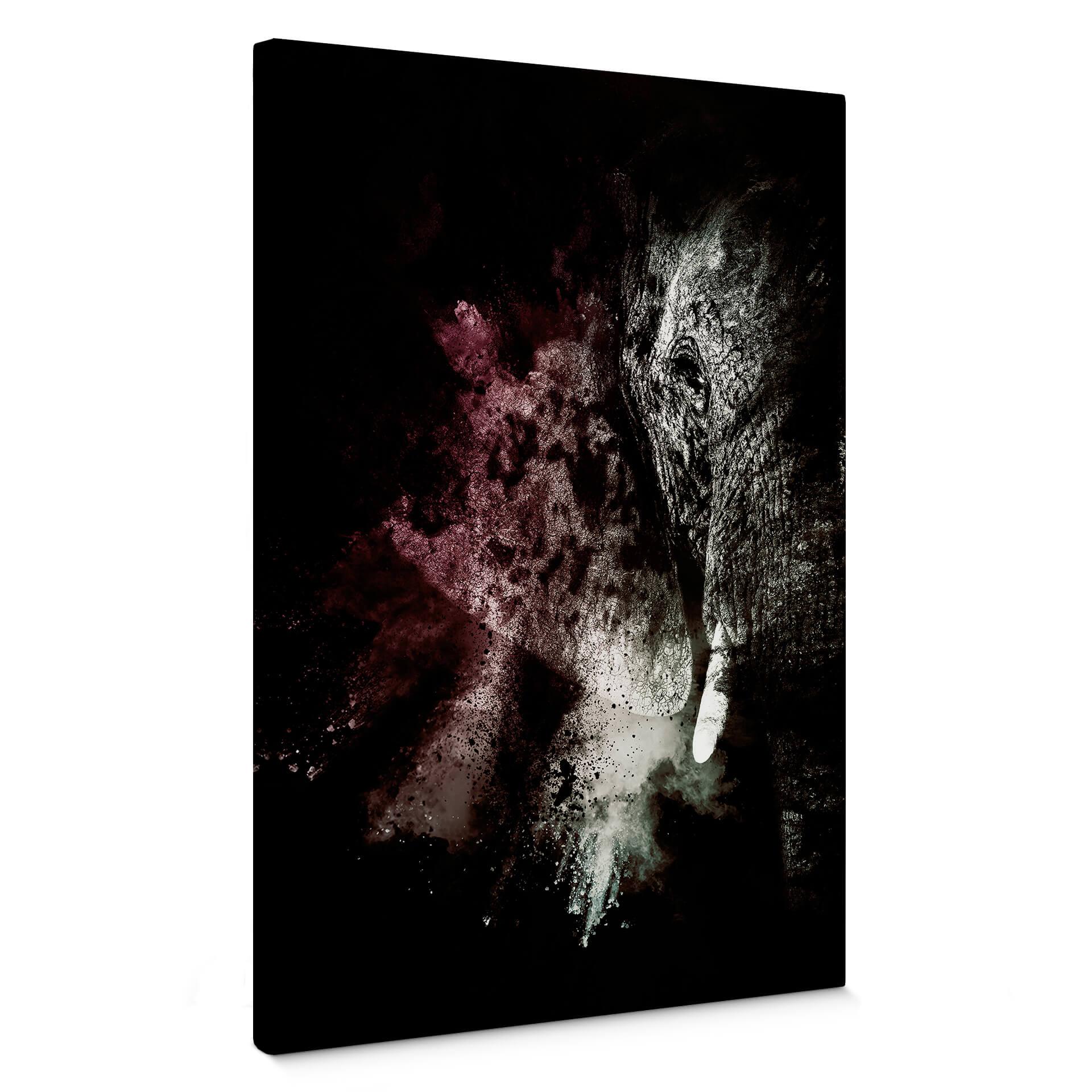 Tableau sur toile Hugonnard - Wild Explosion: éléphant 02