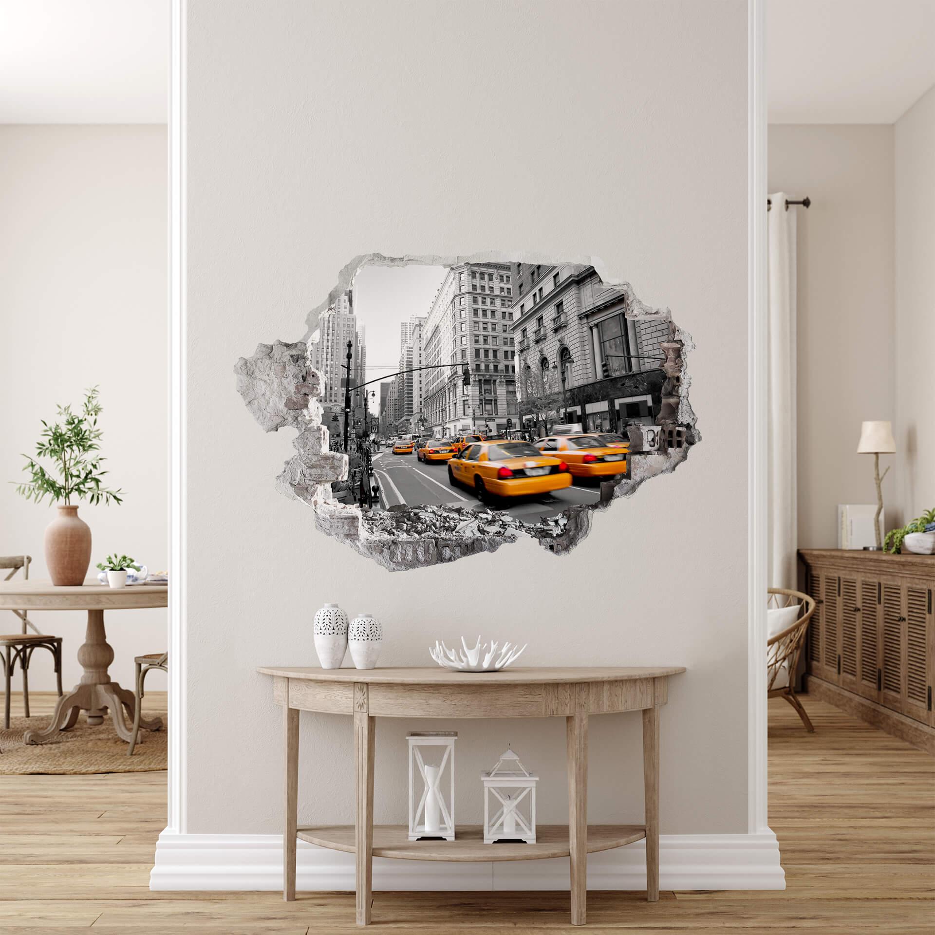 3D Wallsticker Taxaer på Manhattan
