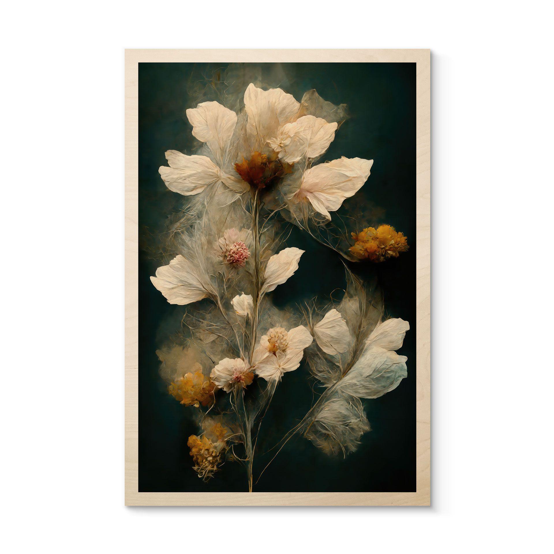 Cuadro de madera Esplendor pasajero de las flores - Treechild